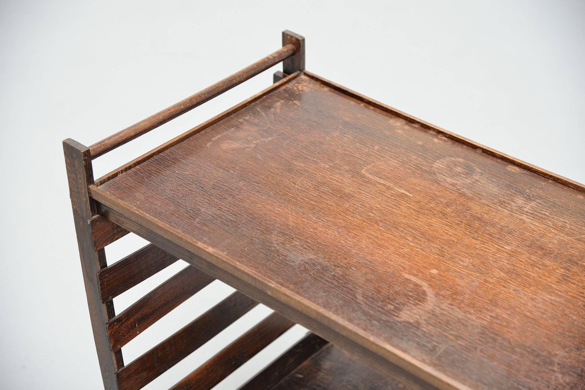Ebonized Gerrit Rietveld Tea Cart Metz & Co, circa 1945