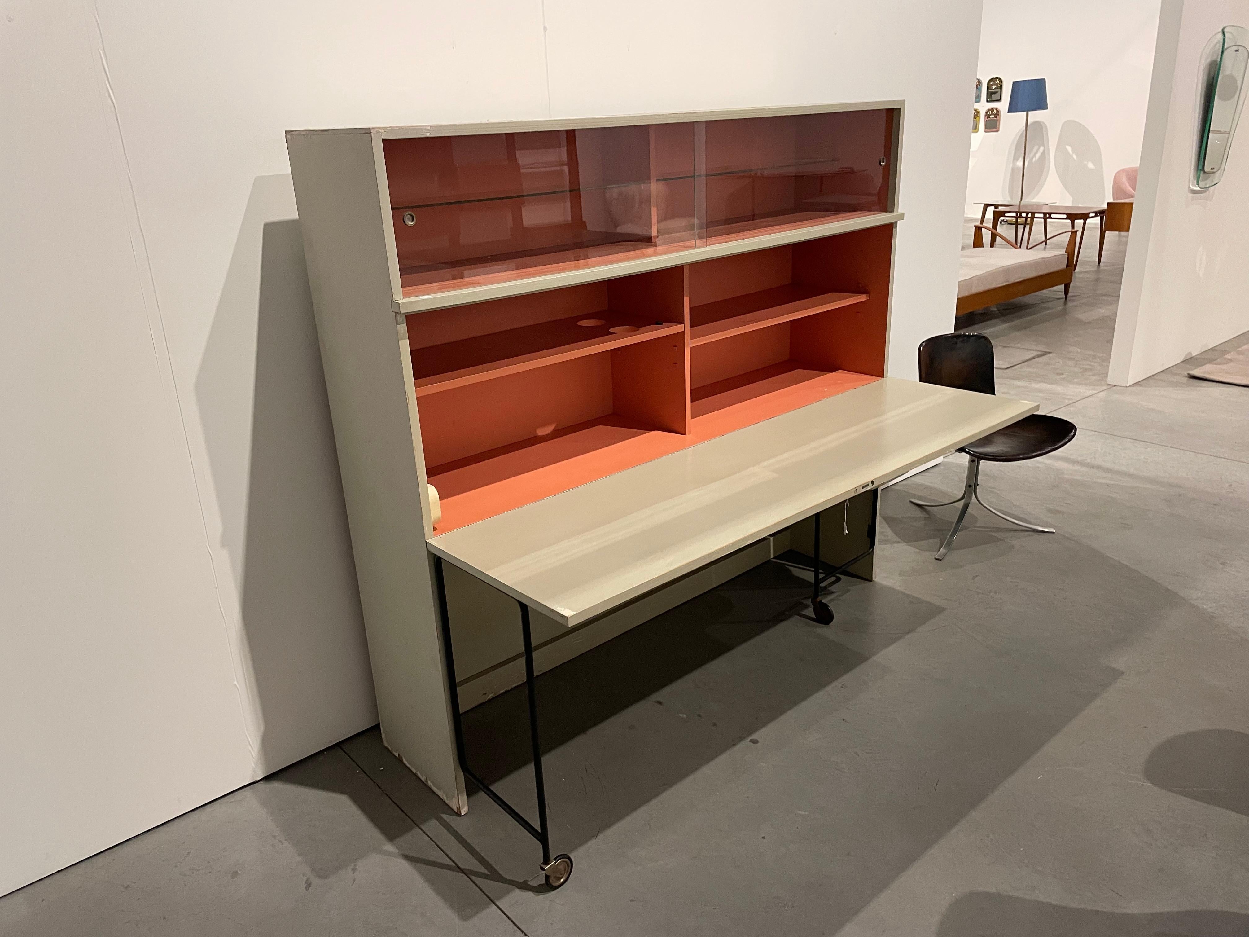 Gerrit Rietveld Unique Secretarie Desk In Fair Condition For Sale In Ghent, BE