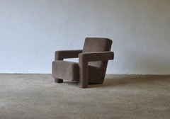 Gerrit Rietveld Utrecht Armchair, Cassina, Newly Upholstered in Pure Alpaca