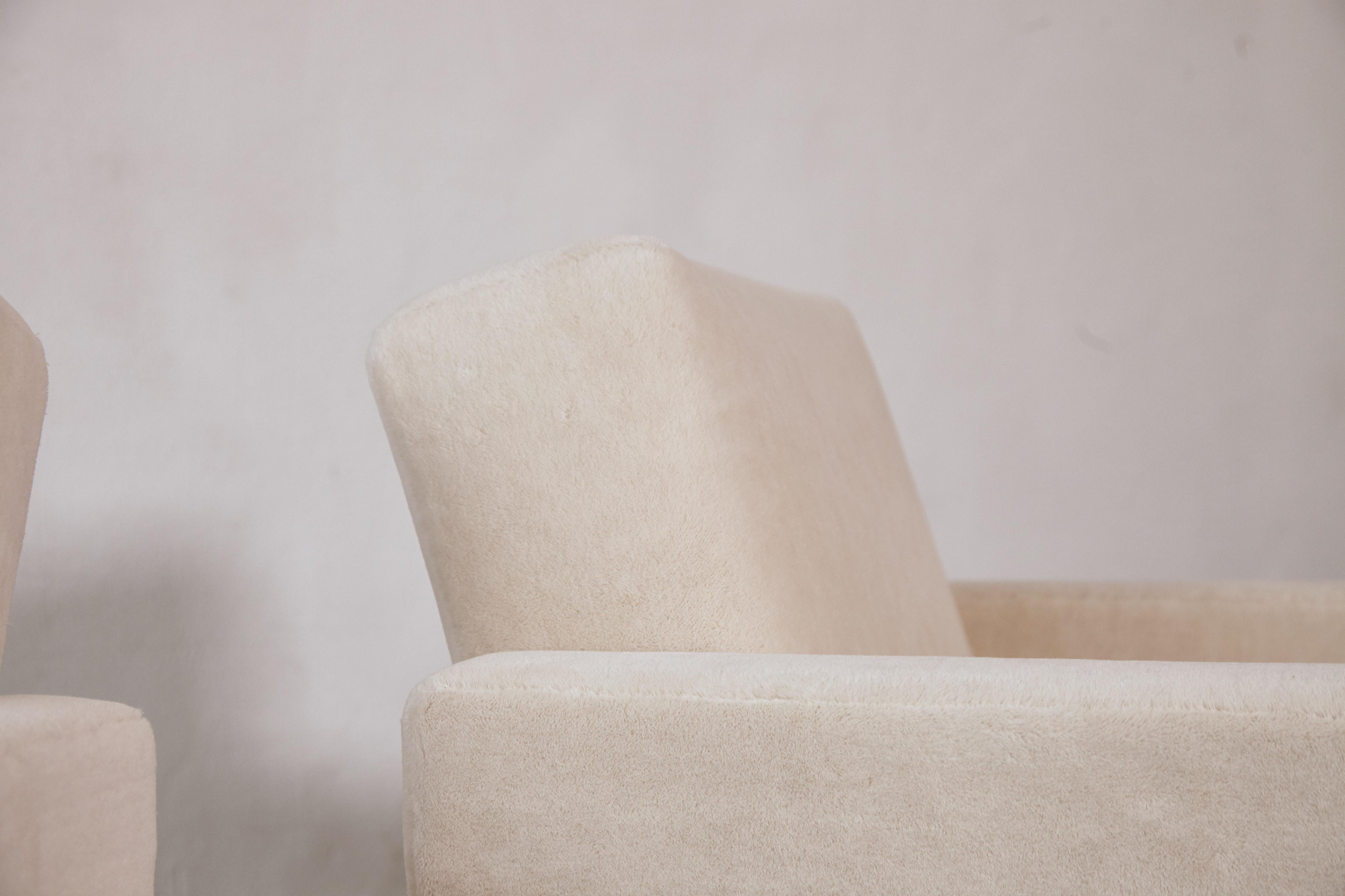Gerrit Rietveld Utrecht Armchairs, Cassina, Newly Upholstered in Alpaca 6