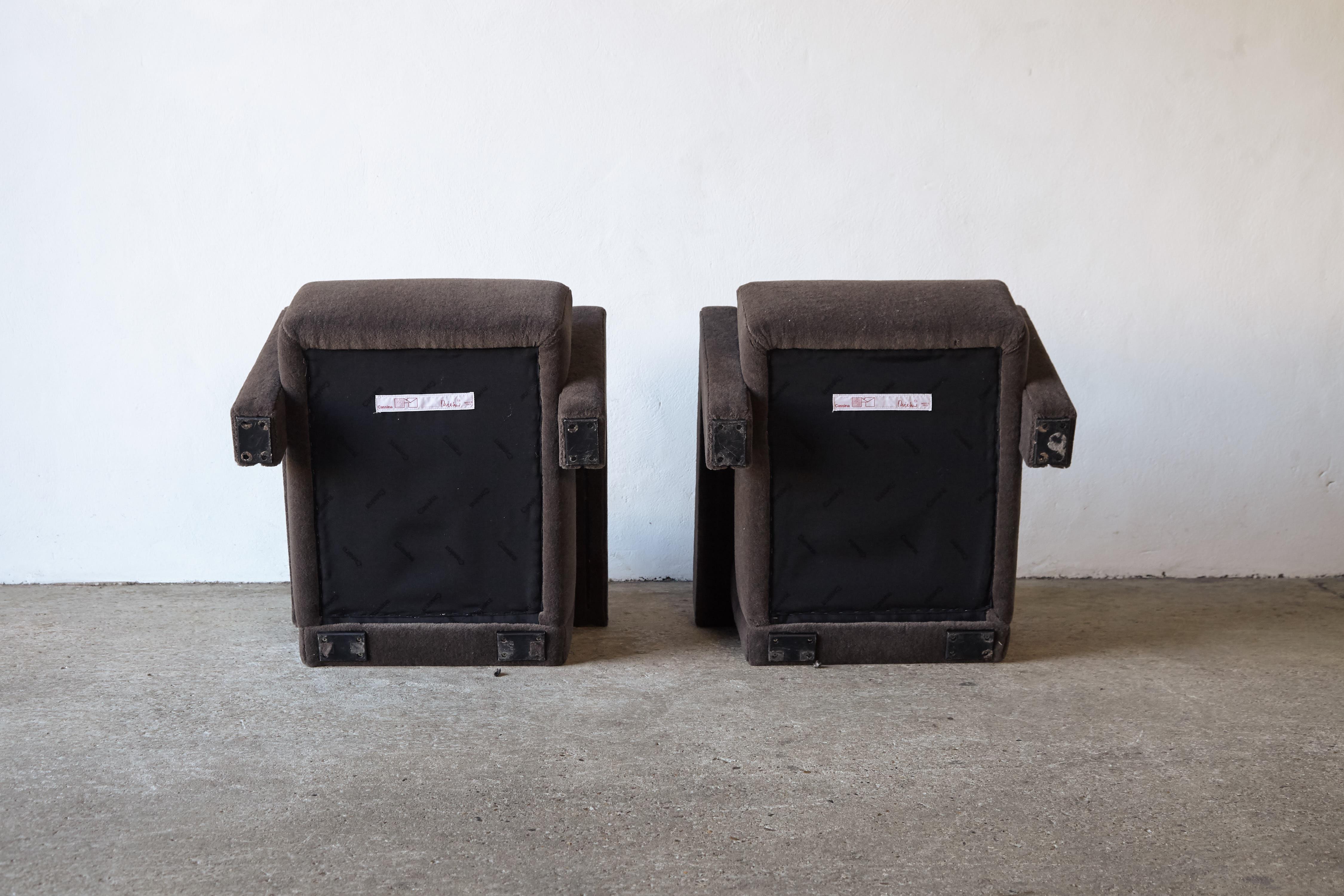 Gerrit Rietveld Utrecht Chairs, Cassina, Newly Upholstered in Pure Alpaca For Sale 4