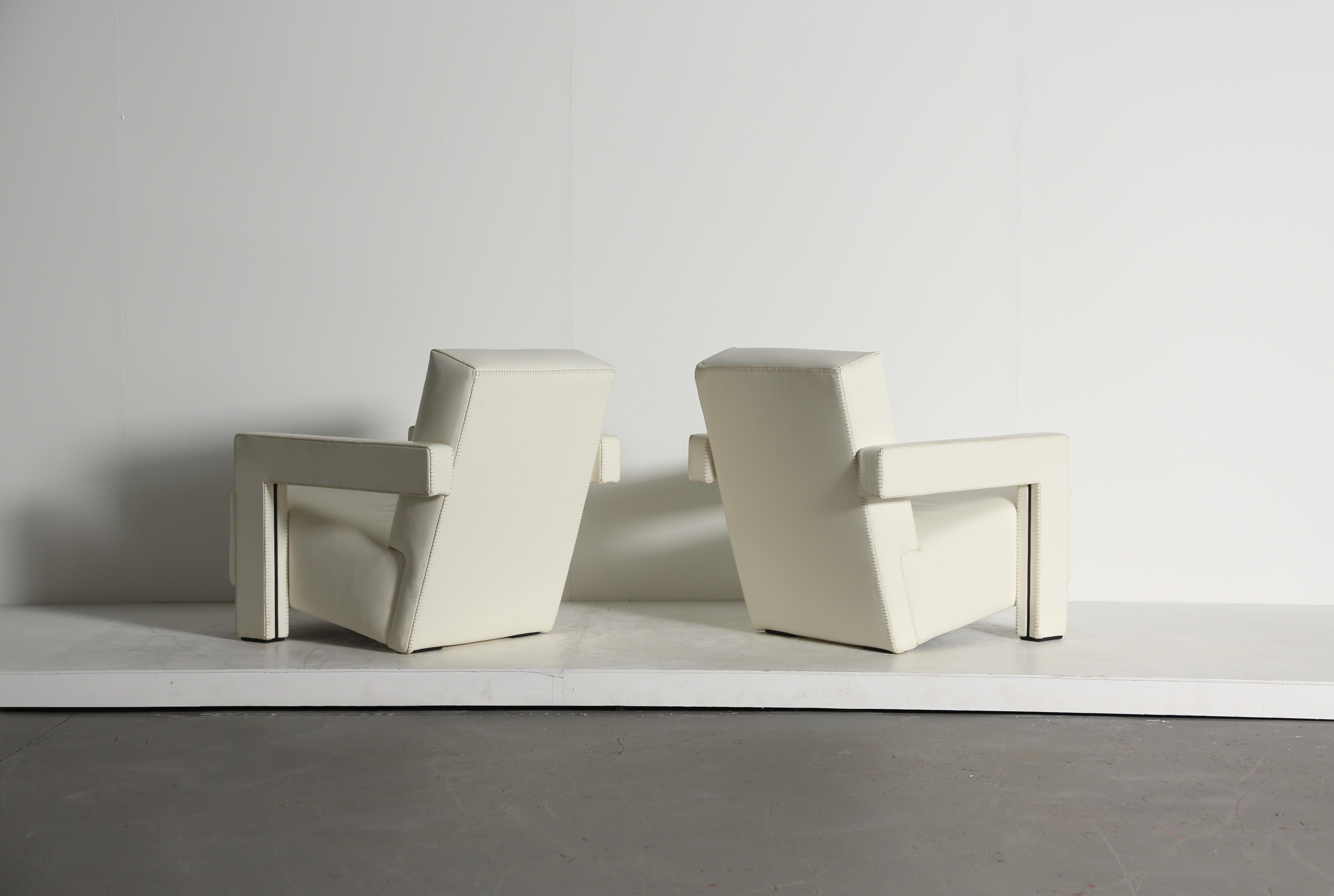 Gerrit Rietveld Utrecht Chairs, Cassina, Original Leather For Sale 4