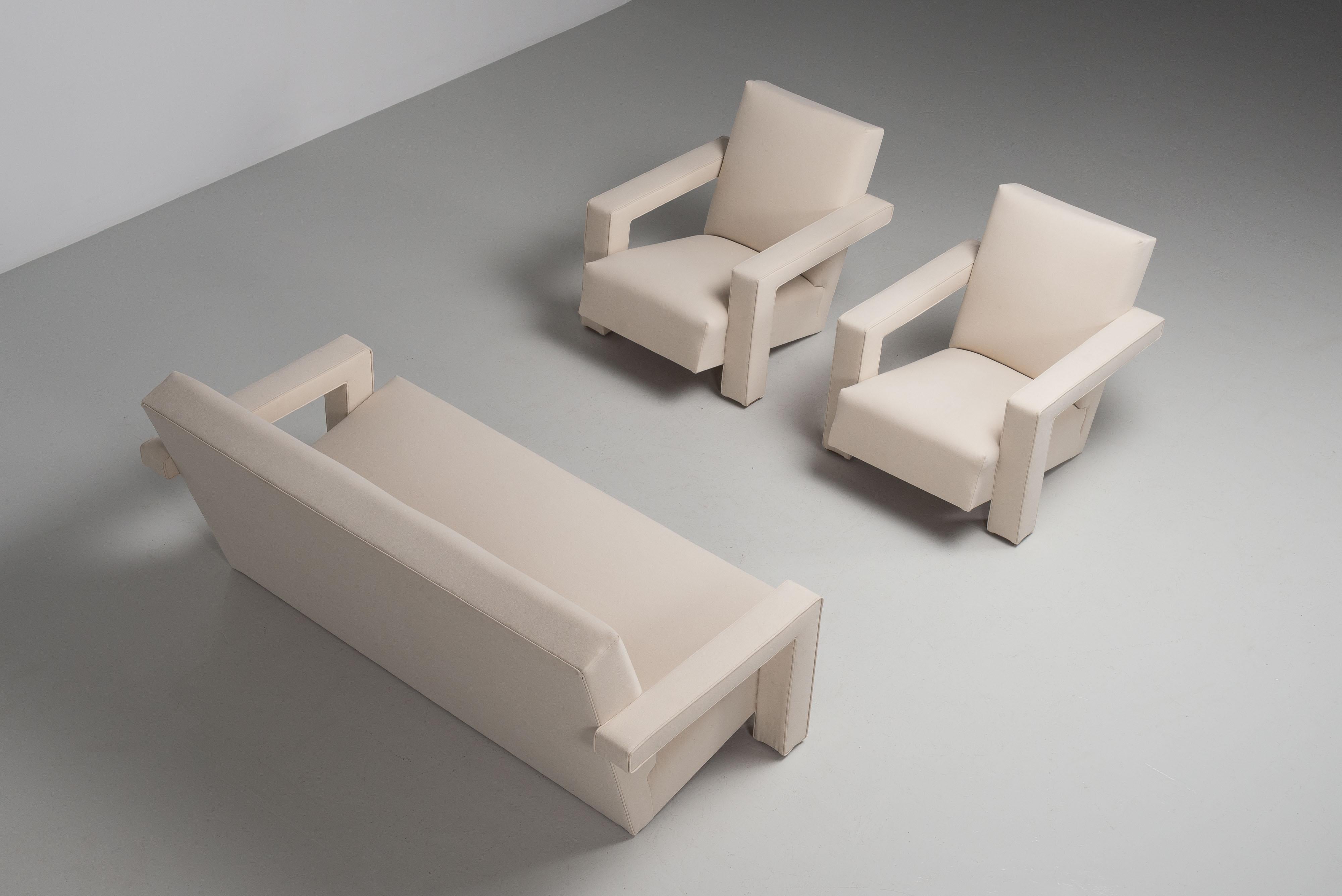 Ensemble de salon Gerrit Rietveld Utrecht Metz & Co 1950 Bon état - En vente à Roosendaal, Noord Brabant