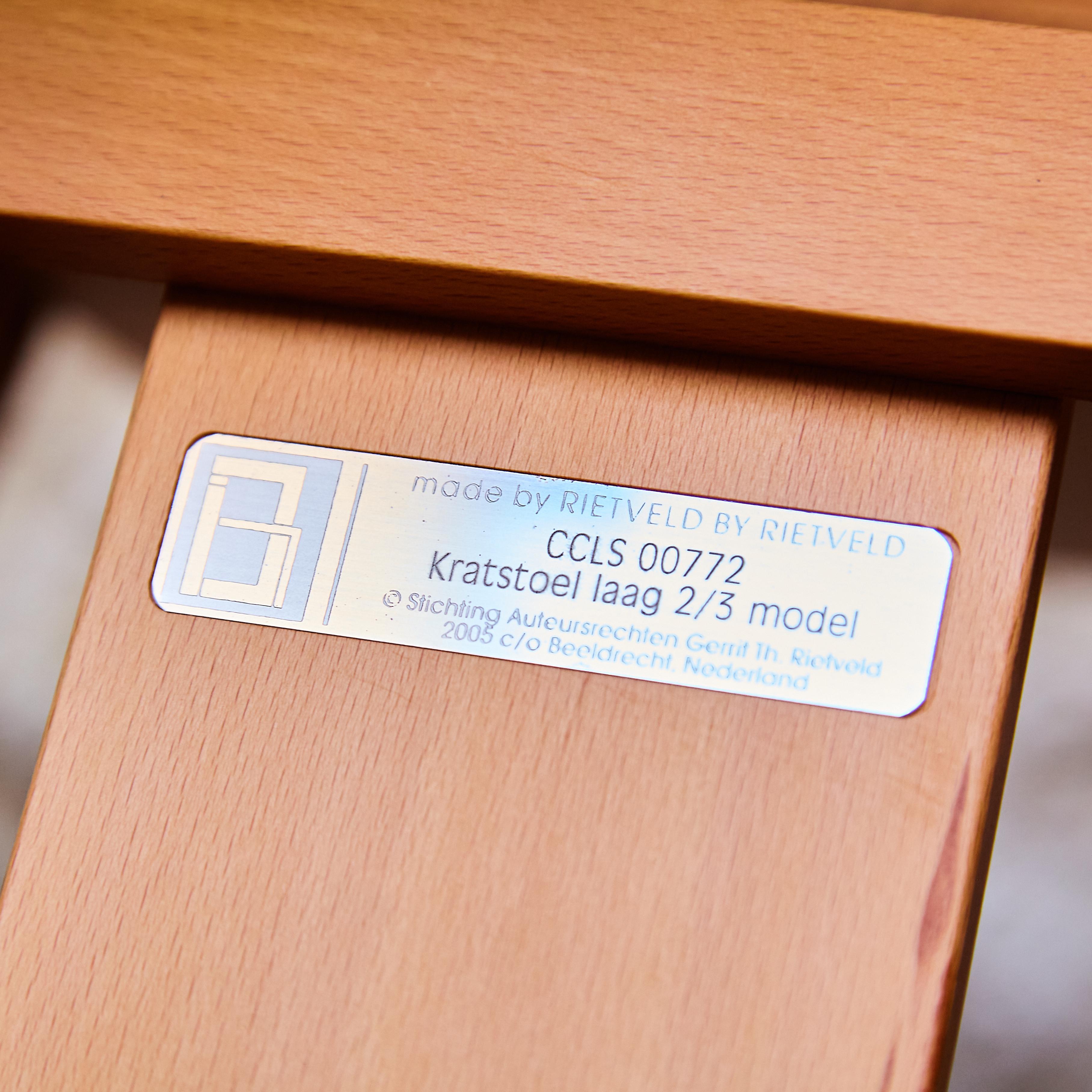 Gerrit Rietveld Wood Child Armchair 'Crate' by Rietveld by Rietveld, circa 2005 in vendita 13