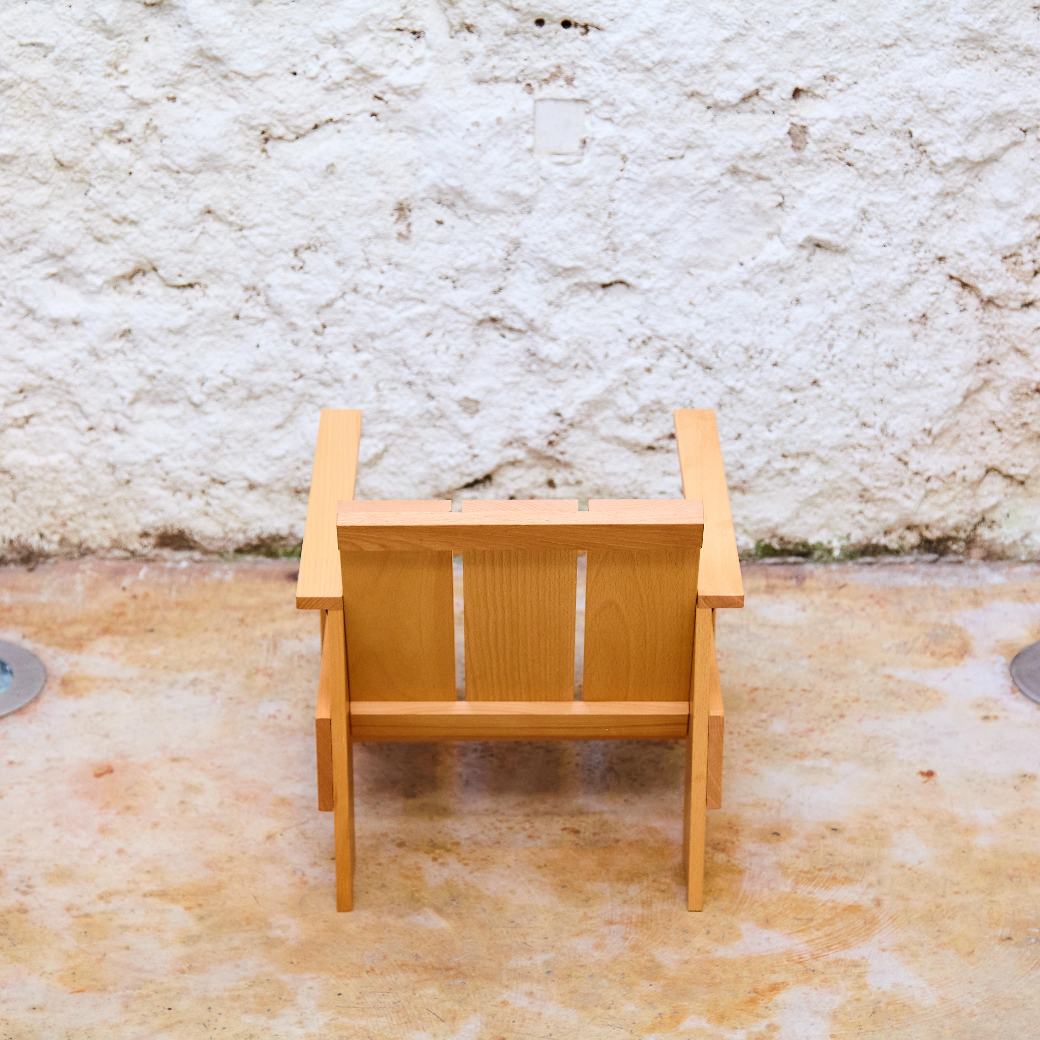 Contemporary Gerrit Rietveld Wood Child Armchair 'Crate' by Rietveld by Rietveld, circa 2005 For Sale