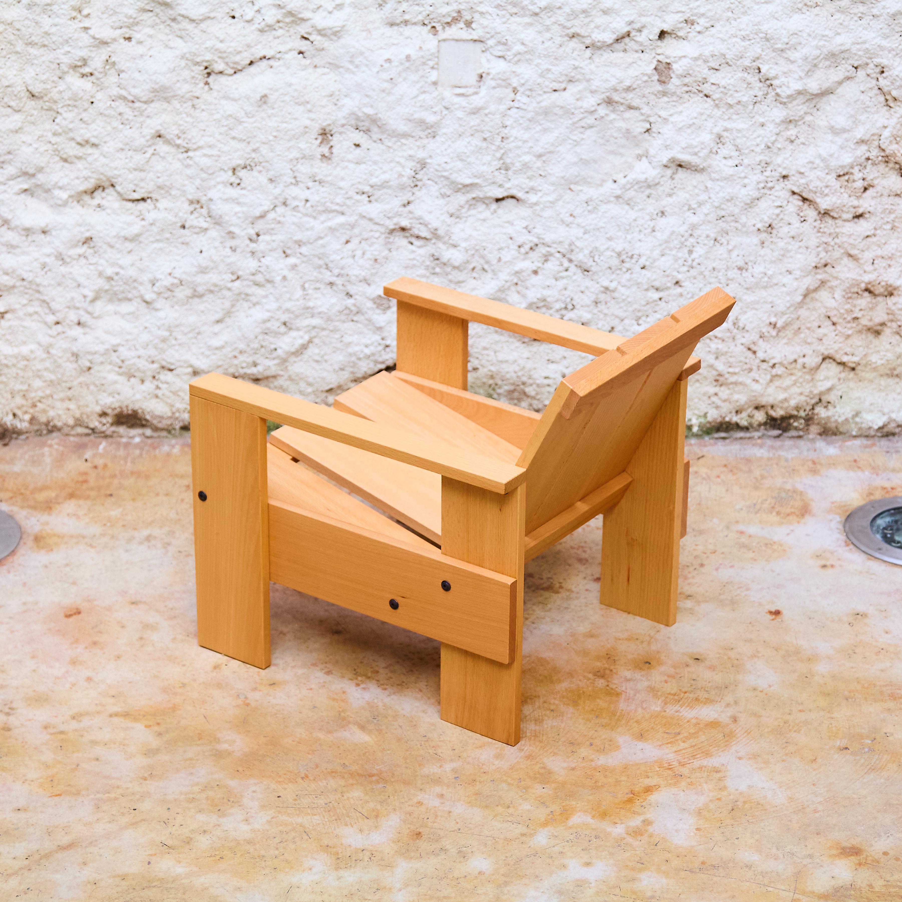 Gerrit Rietveld Wood Child Armchair 'Crate' by Rietveld by Rietveld, circa 2005 For Sale 1