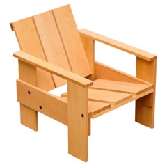 Gerrit Rietveld Wood Child Armchair 'Crate' by Rietveld by Rietveld, circa 2005