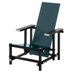 Gerrit Rietveld: Zeilmaker-Stuhl in Schwarz, Rot und Blau von Cassina