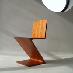 Gerrit Rietveld Zig Zag chair by Cassina, 1980s