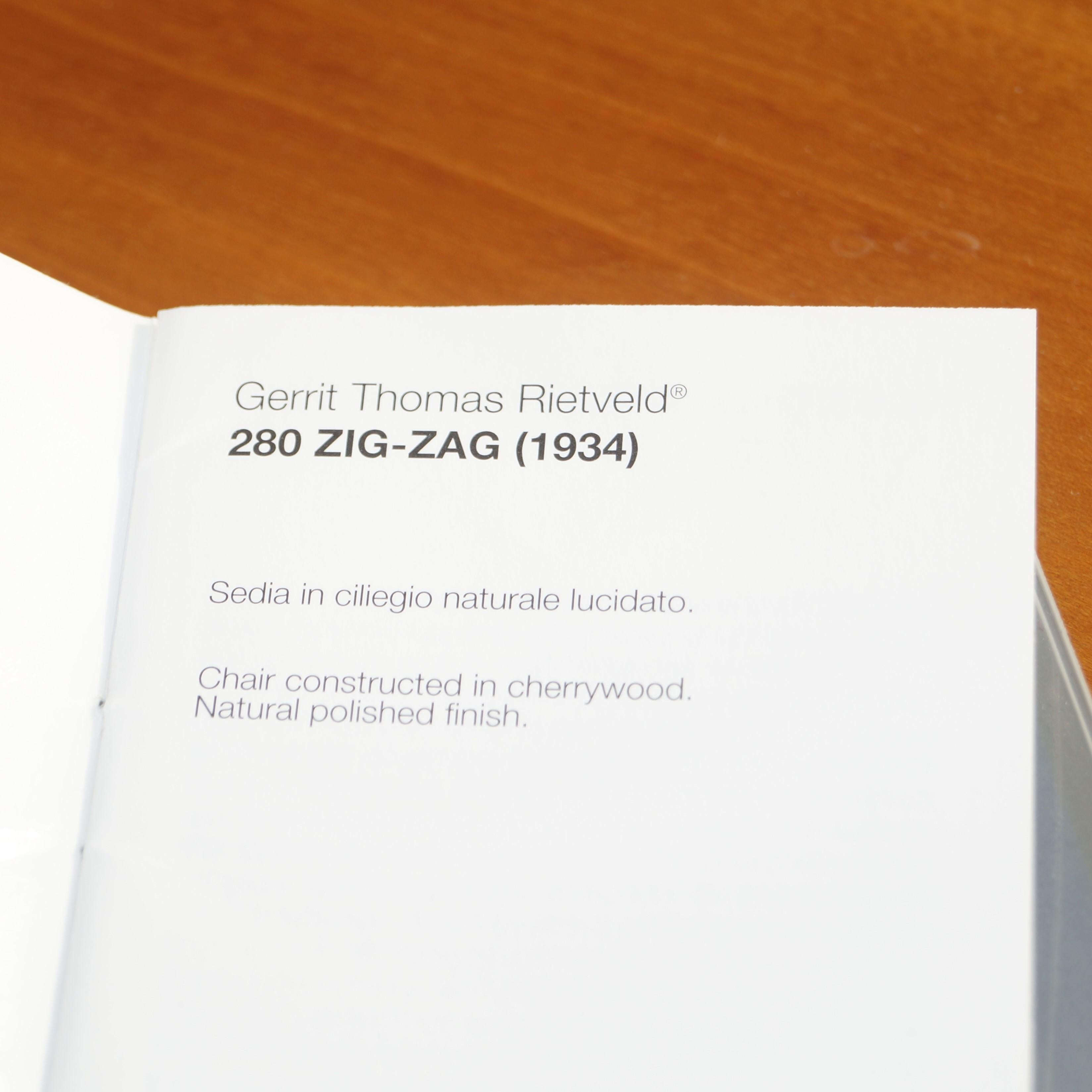 Gerrit Rietveld Zig Zag chair by Cassina, 1990s 12