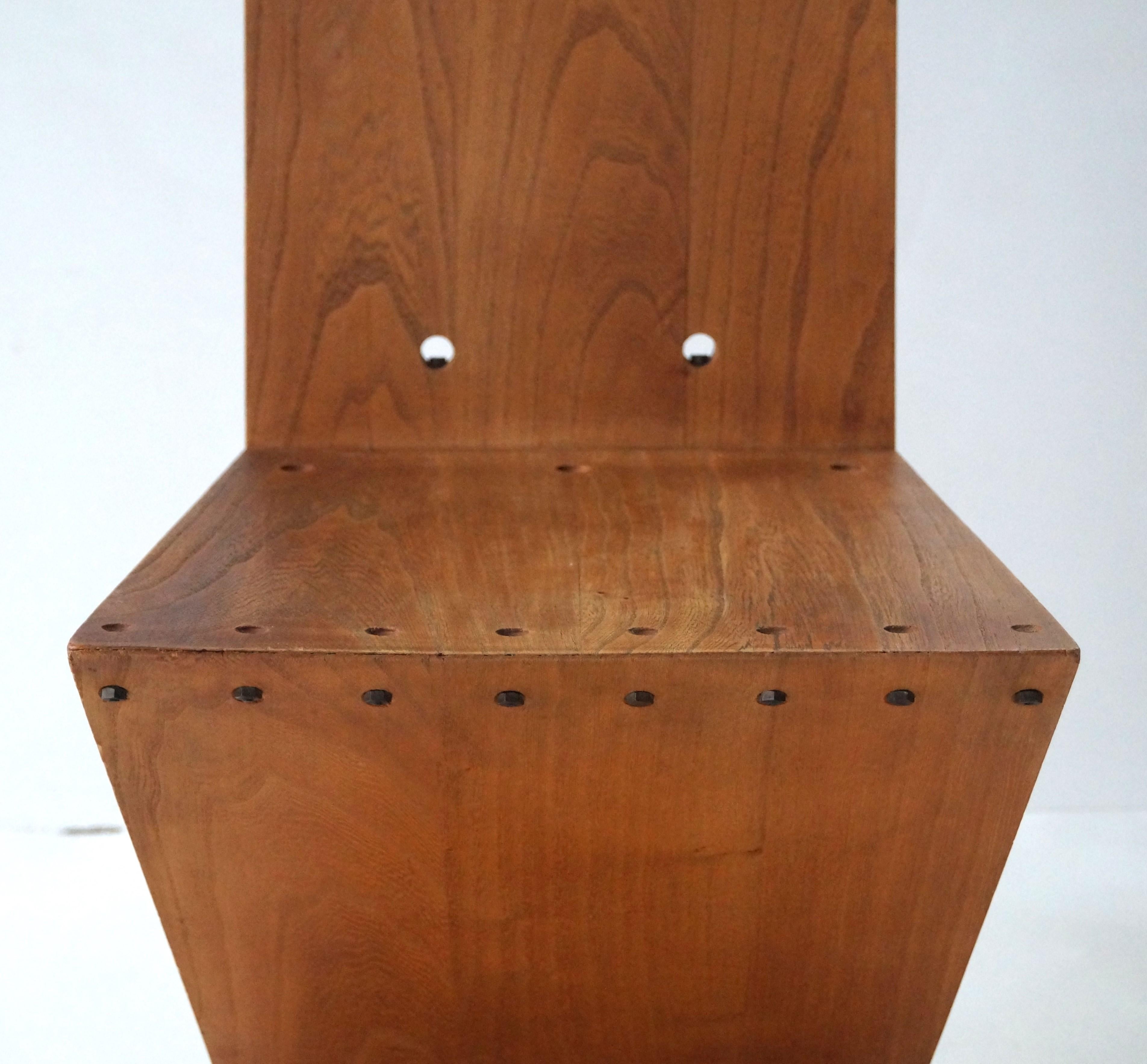 Gerrit Rietveld Zig Zag chair by G.A. van de Groenekan, late 1950s In Good Condition In EVERDINGEN, NL