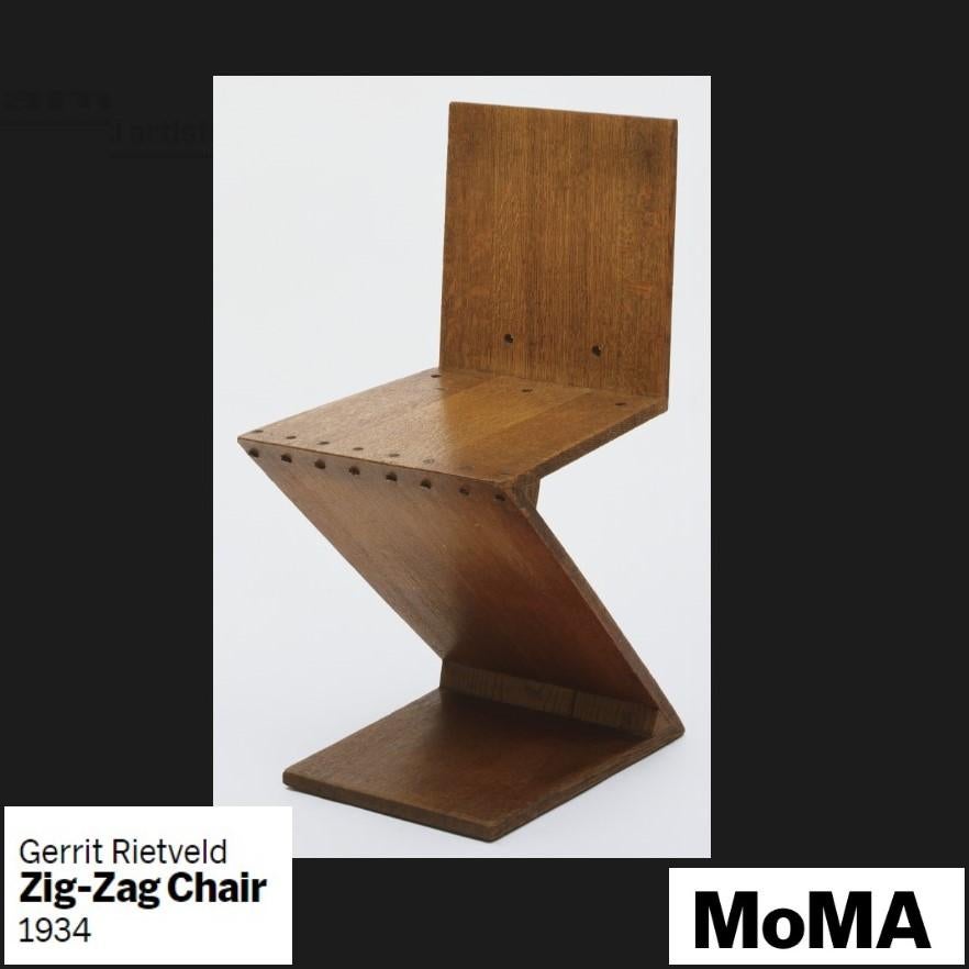 Gerrit Rietveld Zig Zag chair by G.A. van de Groenekan, late 1950s 8