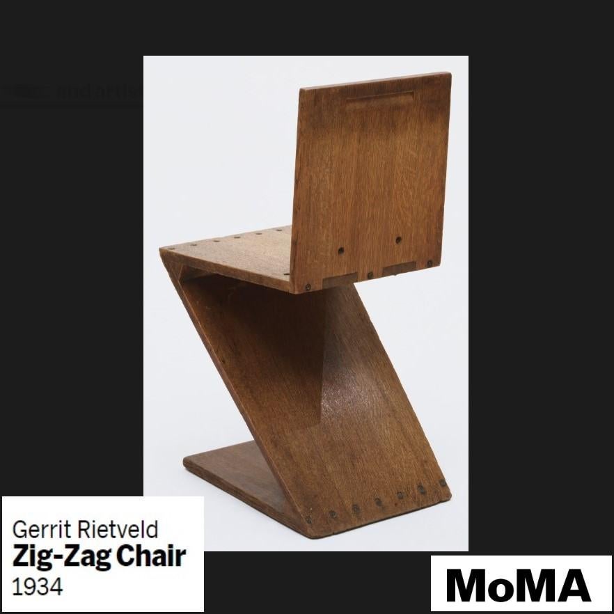 Gerrit Rietveld Zig Zag chair by G.A. van de Groenekan, late 1950s 10
