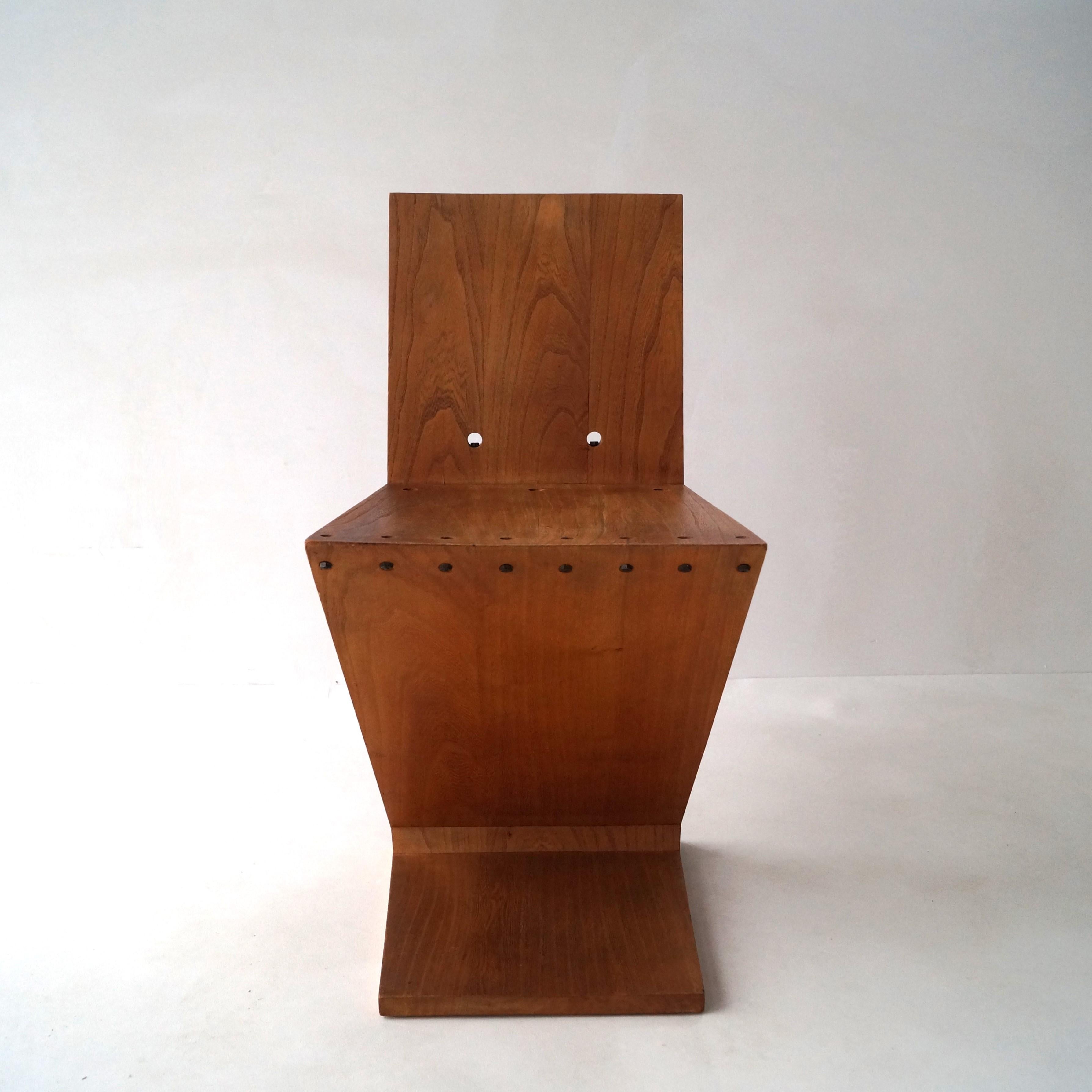 Gerrit Rietveld Zig Zag chair by G.A. van de Groenekan, late 1950s 1