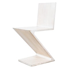 Gerrit Rietveld Zig Zag Chair Cassina, Circa 1970