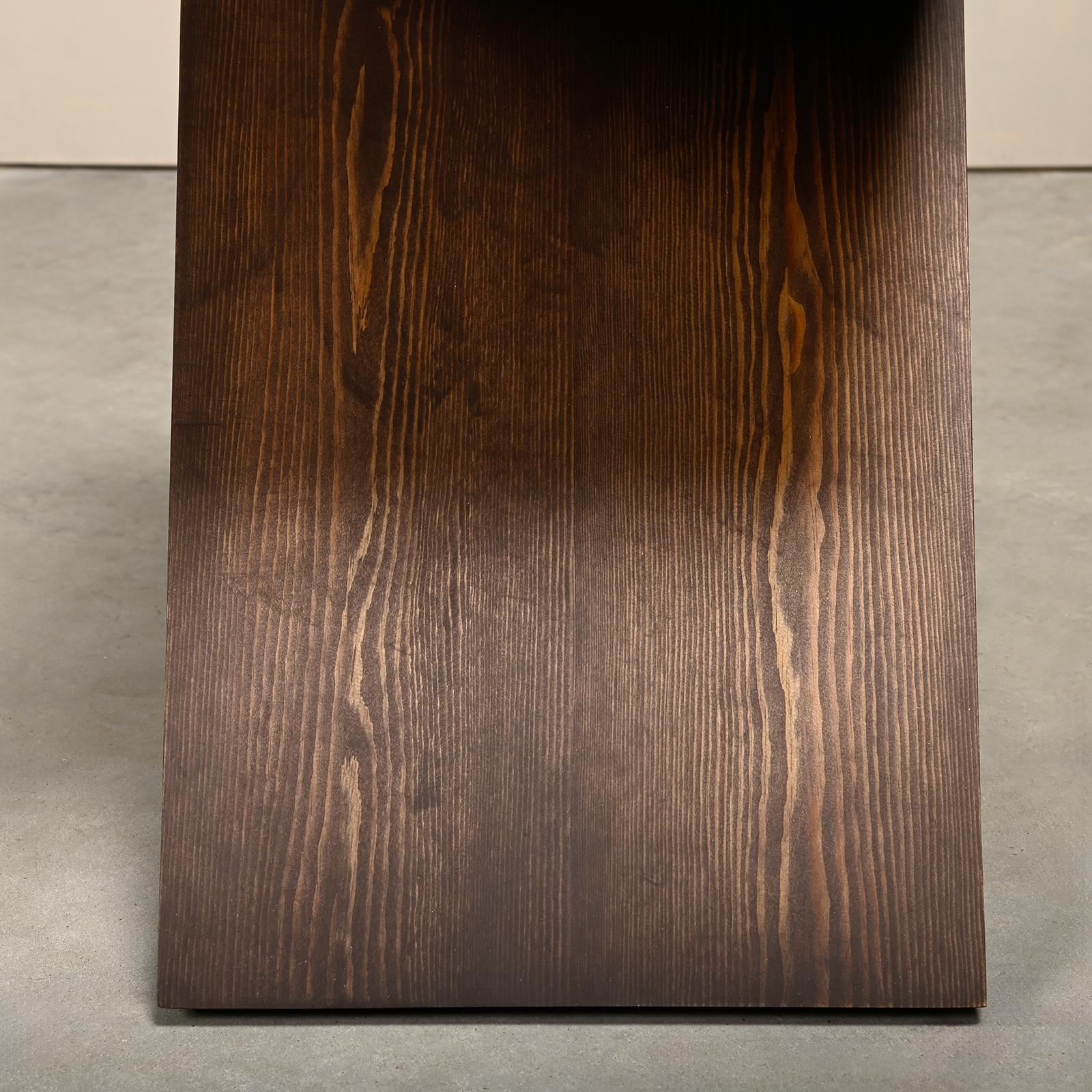 Gerrit Rietveld Stil Zig Zag Stuhl ist dunkelbraun gebeizt Holz 12