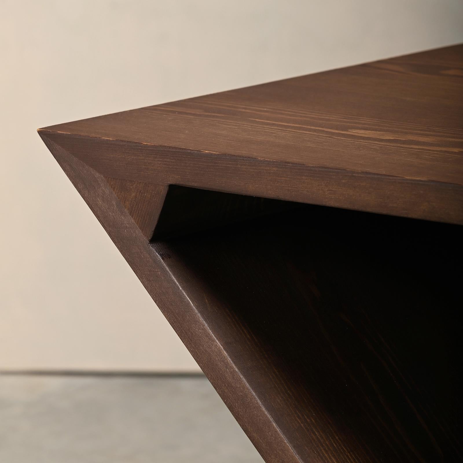 Gerrit Rietveld Stil Zig Zag Stuhl ist dunkelbraun gebeizt Holz 14