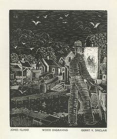 „Jones Island“ Original-Holzschnittstiche von Gerrit Sinclair
