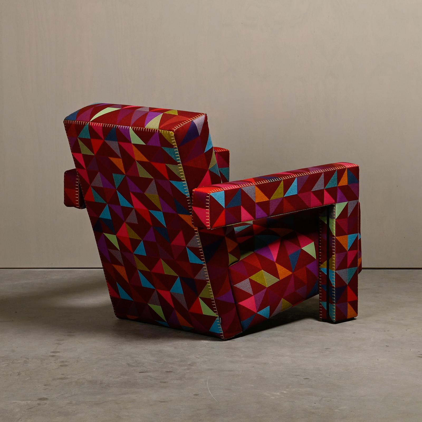 Gerrit T Rietveld Utrecht Armchair Limited Edition Boxblocks Bertjan Pot Cassina In Excellent Condition In Amsterdam, NL