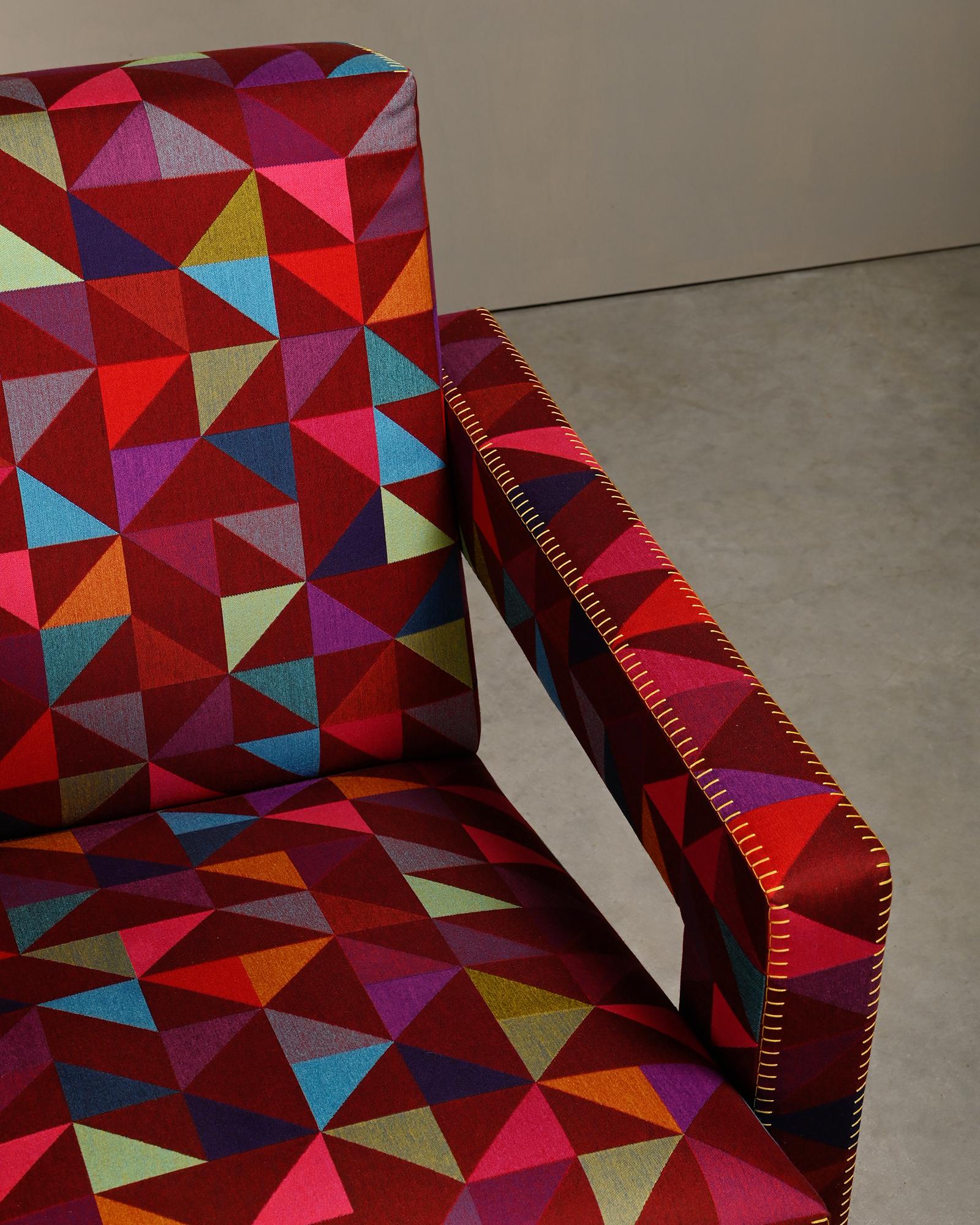Fabric Gerrit T Rietveld Utrecht Armchair Limited Edition Boxblocks Bertjan Pot Cassina