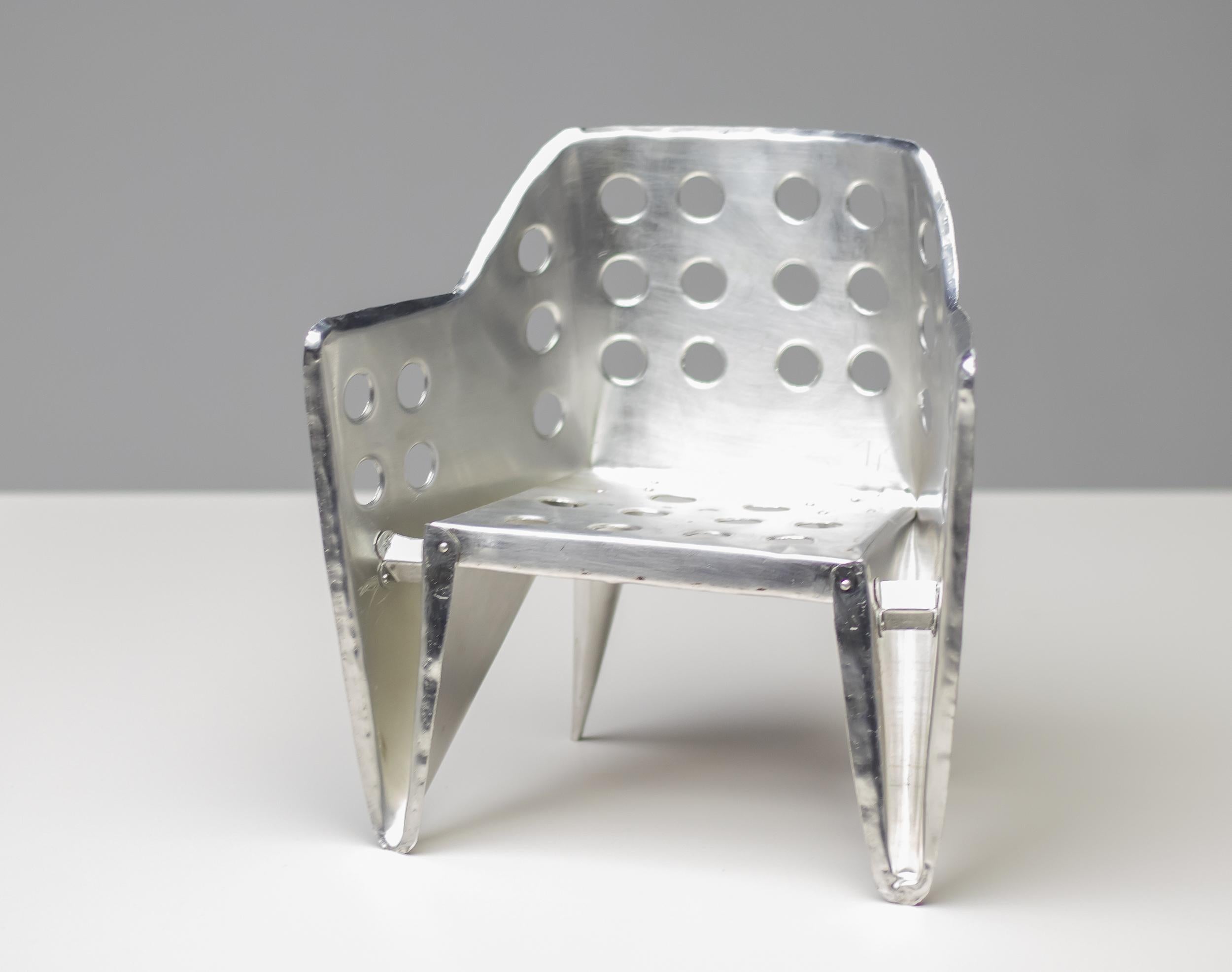 Néerlandais Modèle « Stoel en aluminium » de Gerrit Thomas Rietveld en vente
