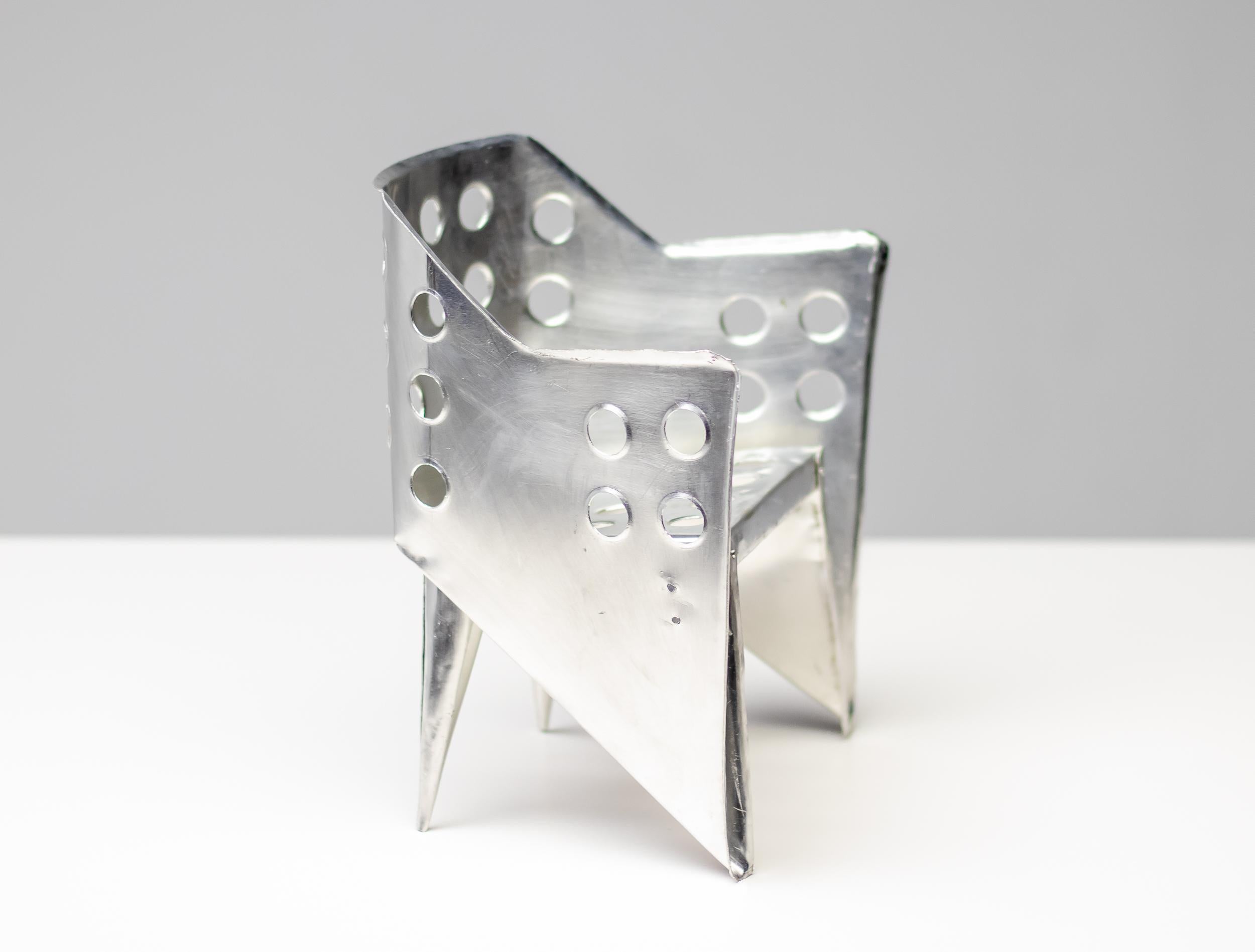 20ième siècle Modèle « Stoel en aluminium » de Gerrit Thomas Rietveld en vente