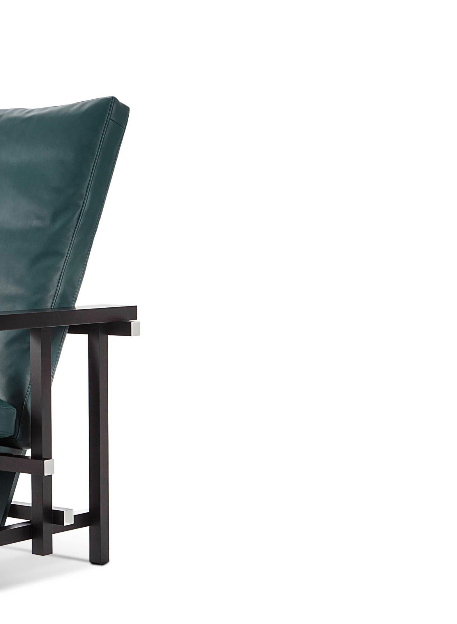 XXIe siècle et contemporain Fauteuil noir, rouge et bleu de Gerrit Thomas Rietveld pour Cassina en vente