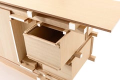 Gerrit Rietveld Elling Buffet, Solid Wood, Mid-Century Modern, Italy