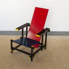 Gerrit Thomas Rietveld Red and Blu Chair for Cassina