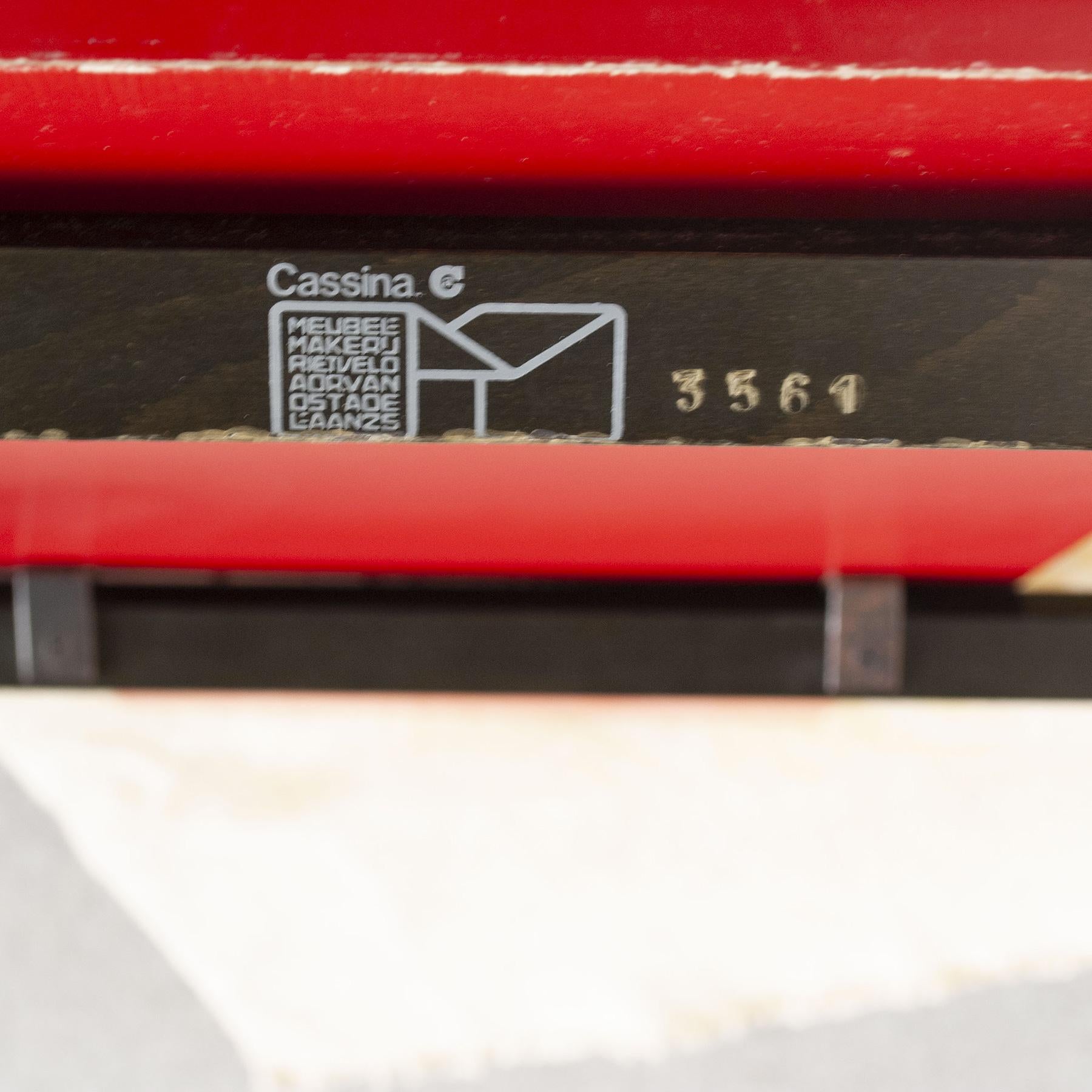 Gerrit Thomas Rietveld, roter und blauer Stuhl für Cassina im Angebot 2