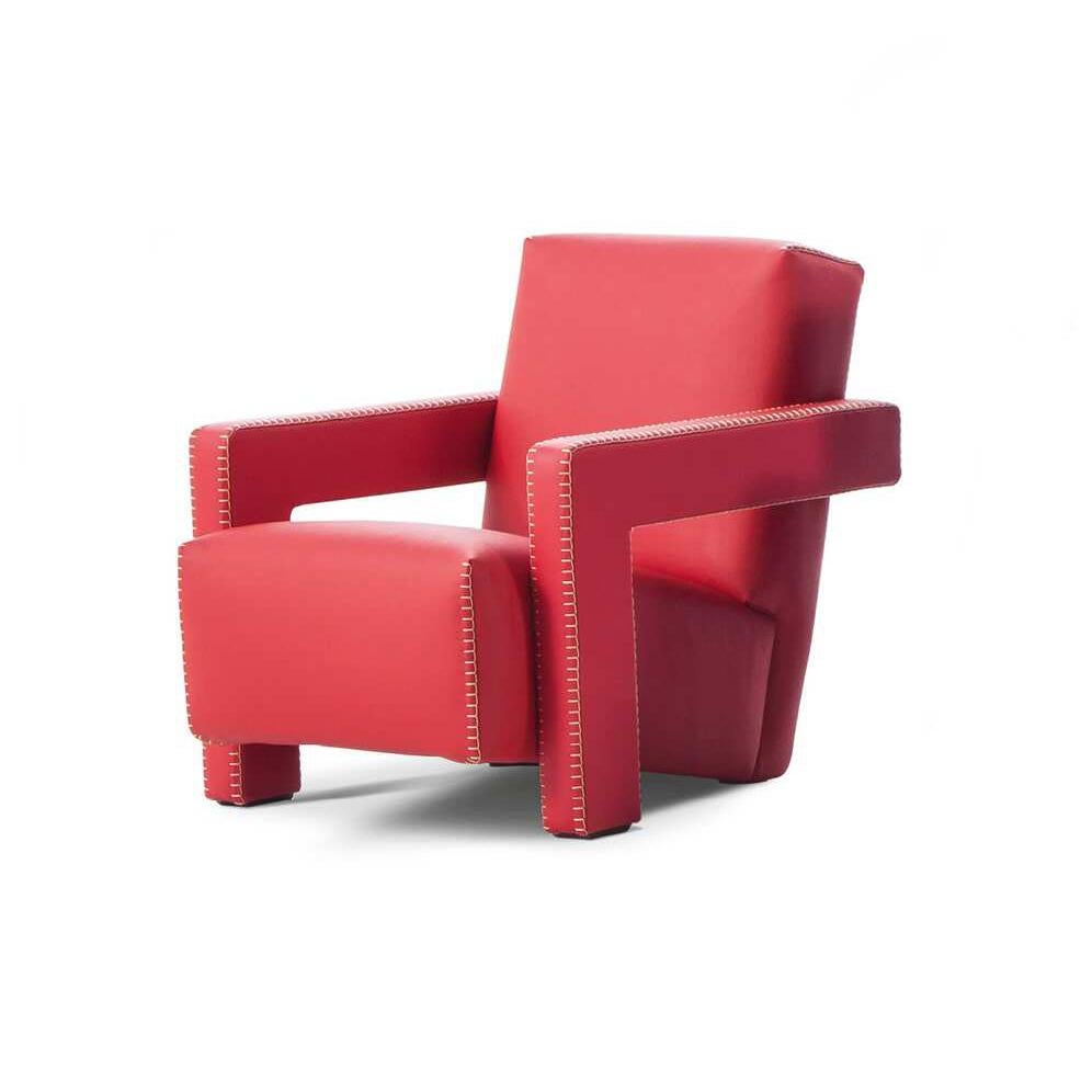 Gerrit Thomas Rietveld: Roter Utrech-Sessel von Cassina (Moderne der Mitte des Jahrhunderts) im Angebot