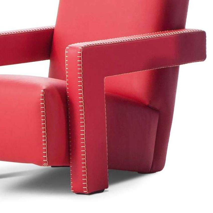 Gerrit Thomas Rietveld Red Baby Utrech Armchair by Cassina In New Condition For Sale In Barcelona, Barcelona