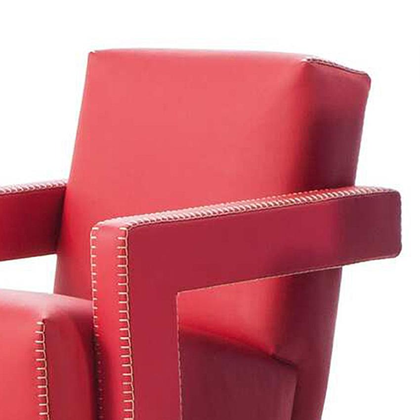 Contemporary Gerrit Thomas Rietveld Red Baby Utrech Armchair by Cassina For Sale