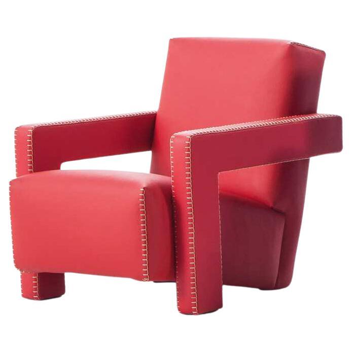 Gerrit Thomas Rietveld Red Baby Utrech Armchair by Cassina For Sale