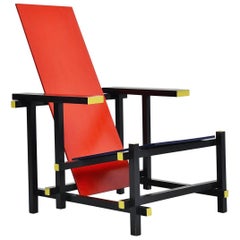 Gerrit Thomas Rietveld Red Blue Chair Gerard van de Groenekan, 1966