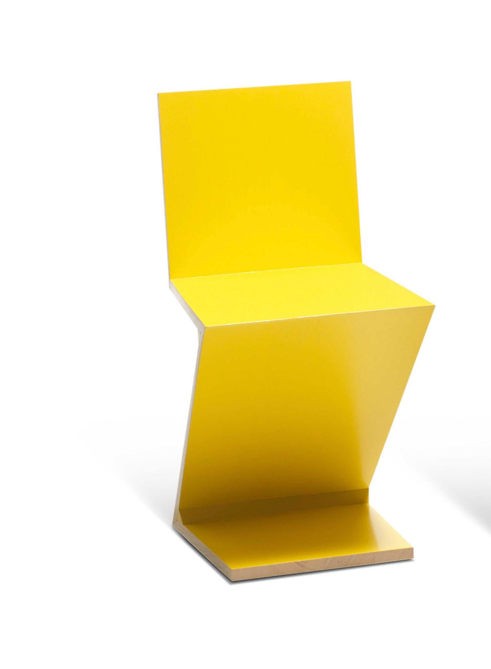 Set di tre pezzi di Gerrit Thomas Rietveld  Sedia Zig Zag per Cassina In condizioni Nuovo in vendita a Barcelona, Barcelona