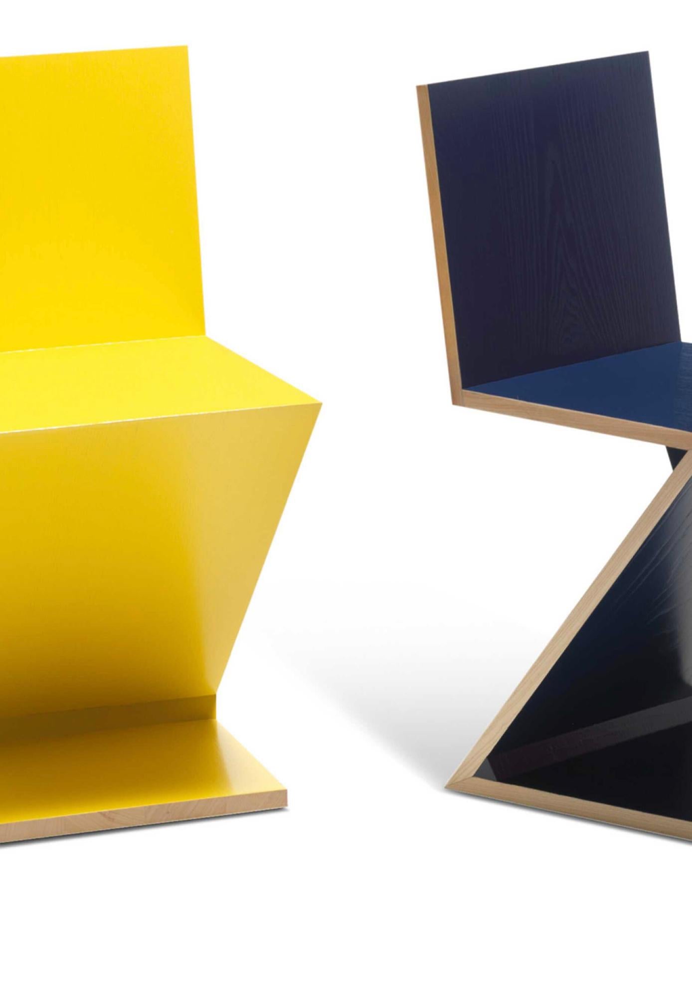 Gerrit Thomas Rietveld Set de deux  Chaise Zig Zag pour Cassina Neuf - En vente à Barcelona, Barcelona