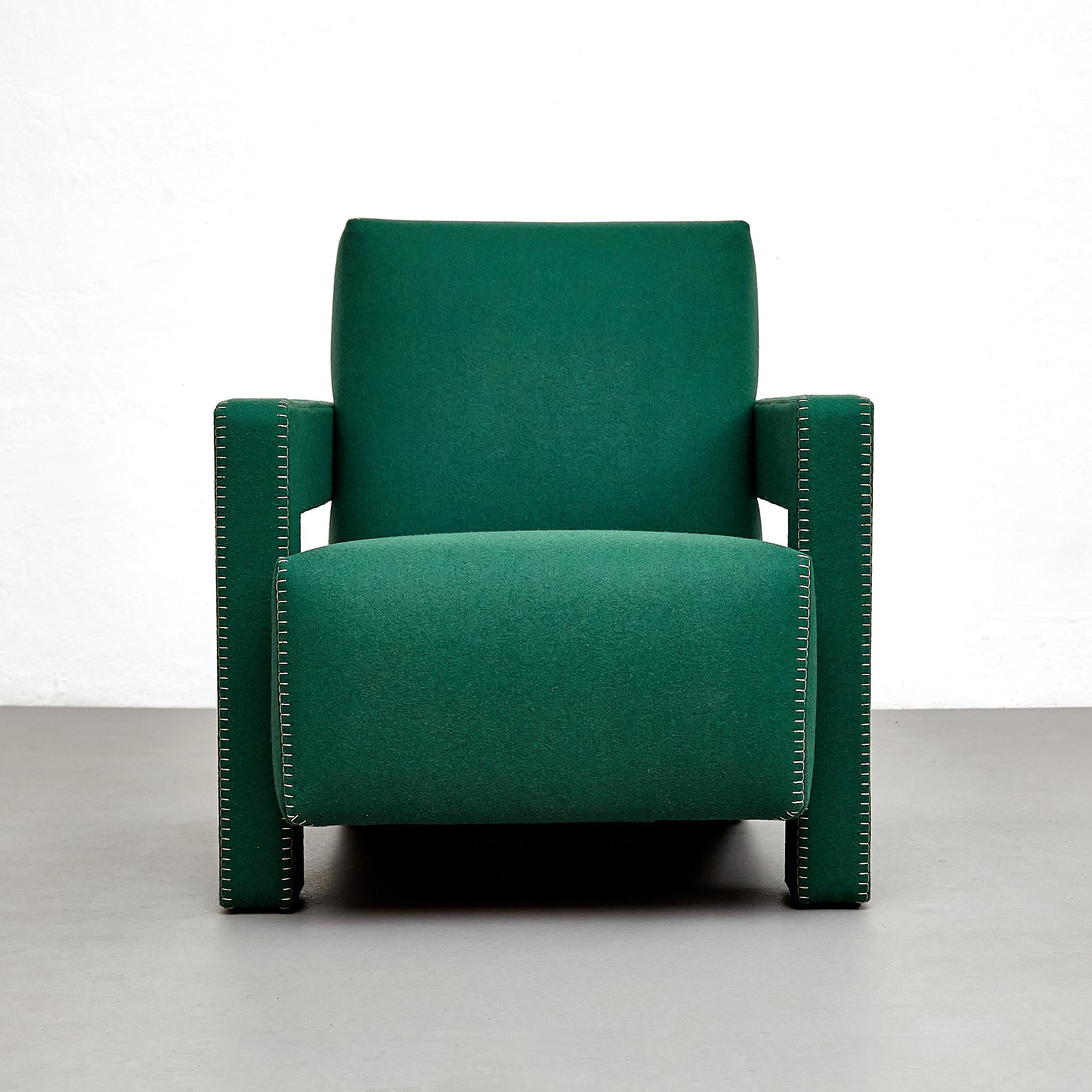 Gerrit Thomas Rietveld Utrech Armchair by Cassina For Sale 3