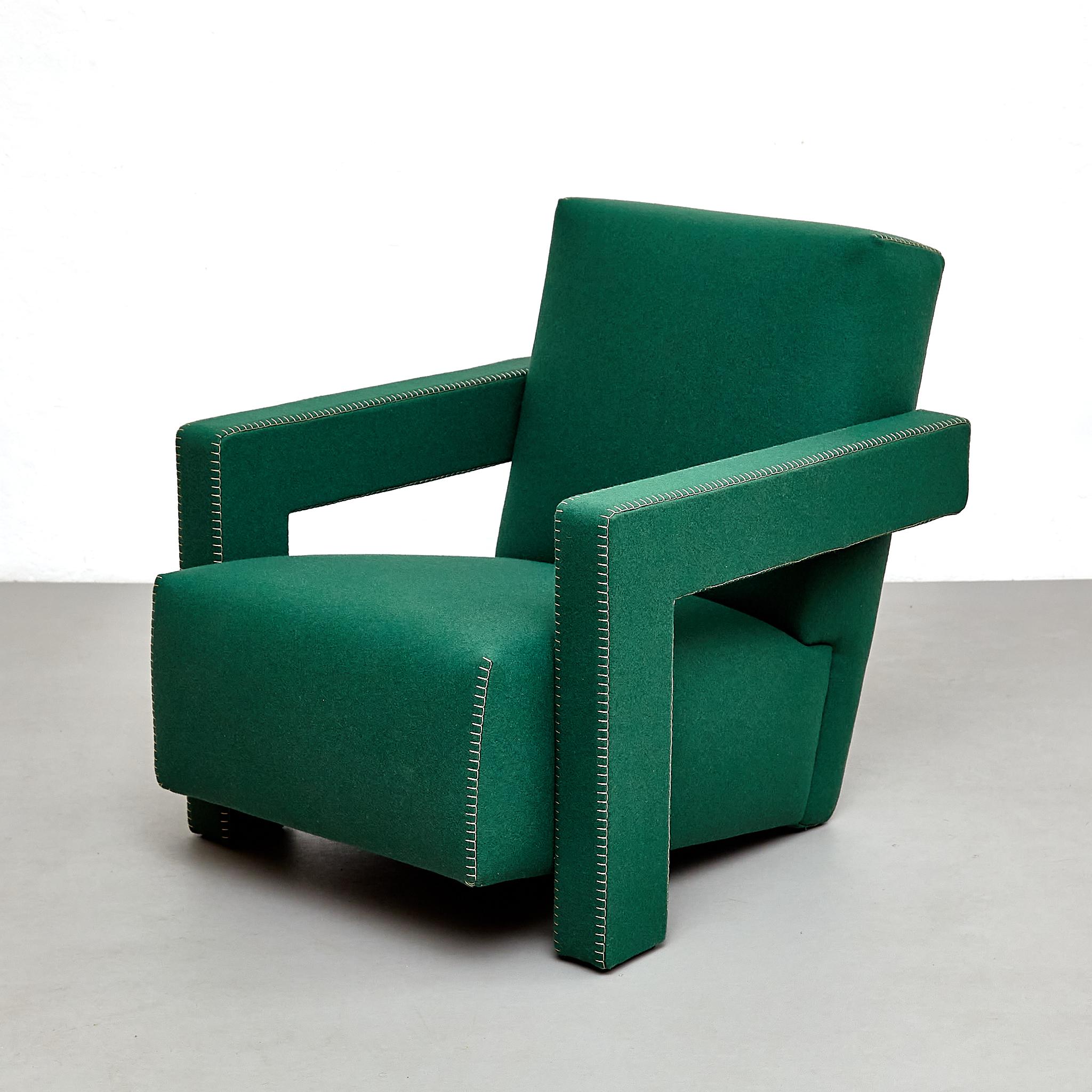 Gerrit Thomas Rietveld Utrech Armchair by Cassina For Sale 4