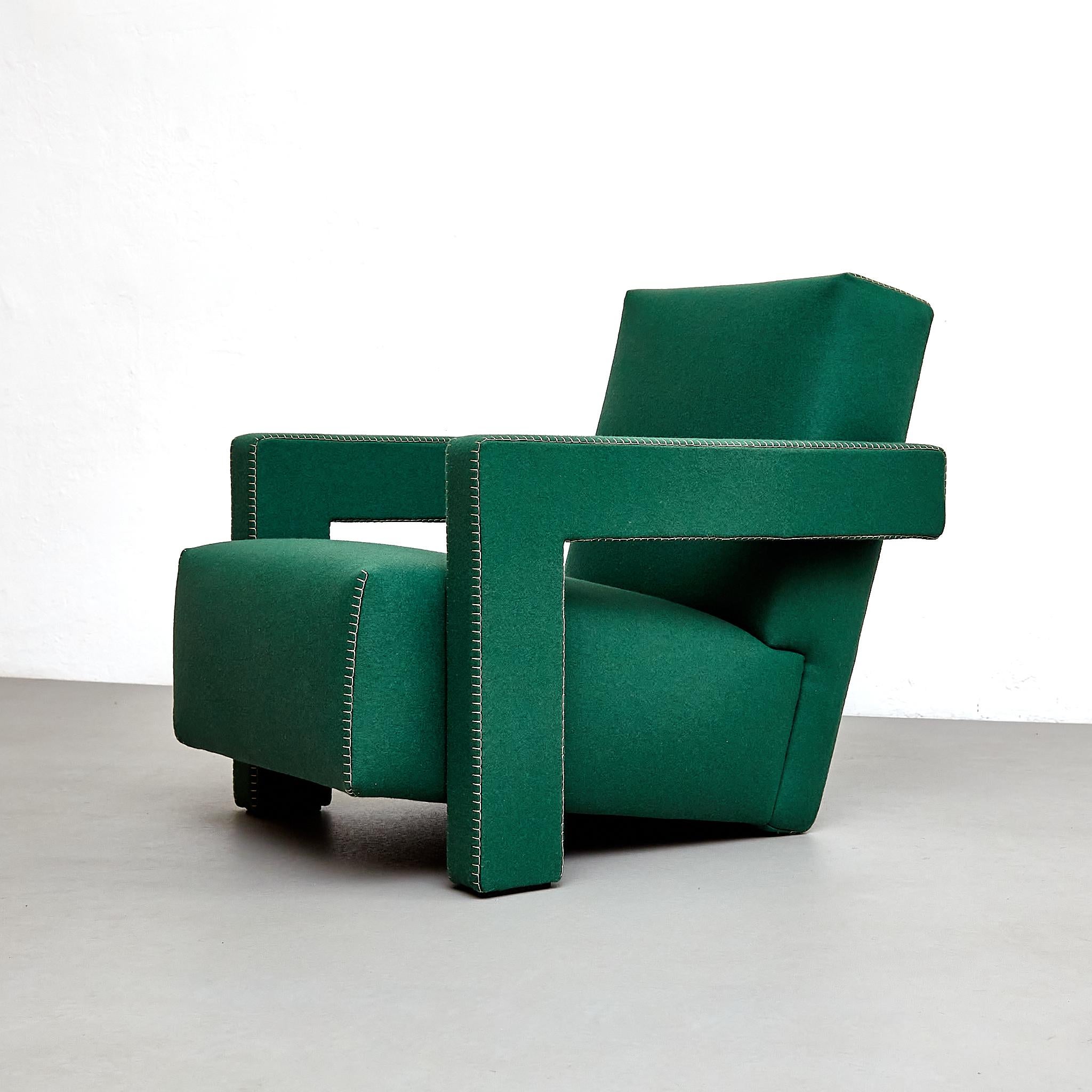 Gerrit Thomas Rietveld Utrech Armchair by Cassina For Sale 5