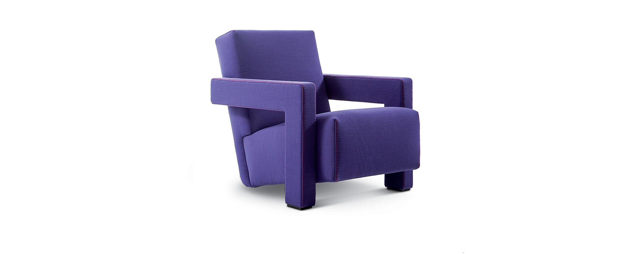 Armchair designed by Gerrit Thomas Rietveld in 1935. Relaunched in 2015.
Manufactured by Cassina in Italy.

Gerrit T. Rietveld came up with the design for the Utrecht armchair in 1935 while working for the Metz & Co. department store in Amsterdam,