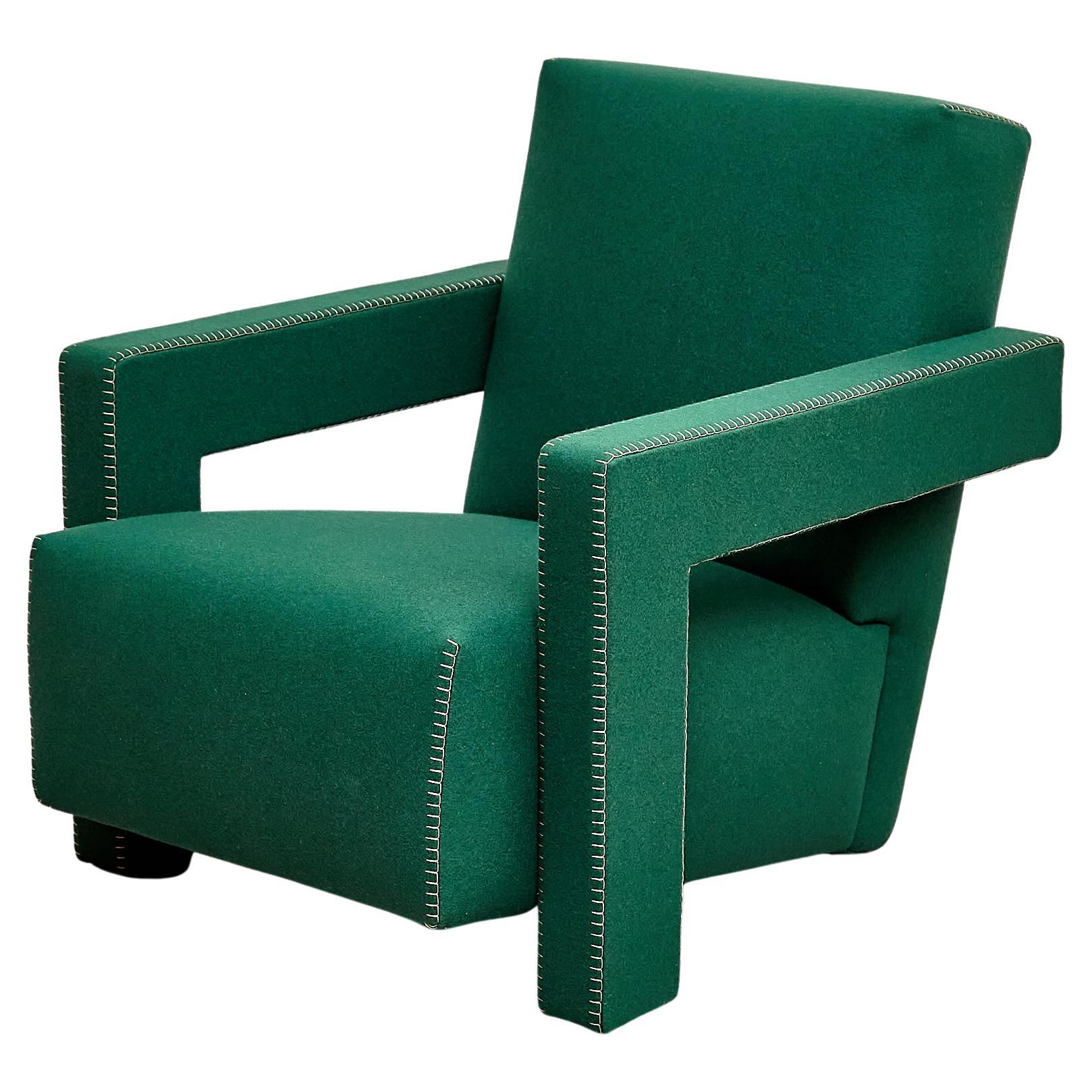 Armchair designed by Gerrit Thomas Rietveld in 1935. Relaunched in 2015.

Manufactured by Cassina in Italy.

Materials:
Fabric
 
Dimensions:
D 85 cm x W 64 cm x H 60 cm (SH 37 cm)

Gerrit T. Rietveld came up with the design for the Utrecht armchair