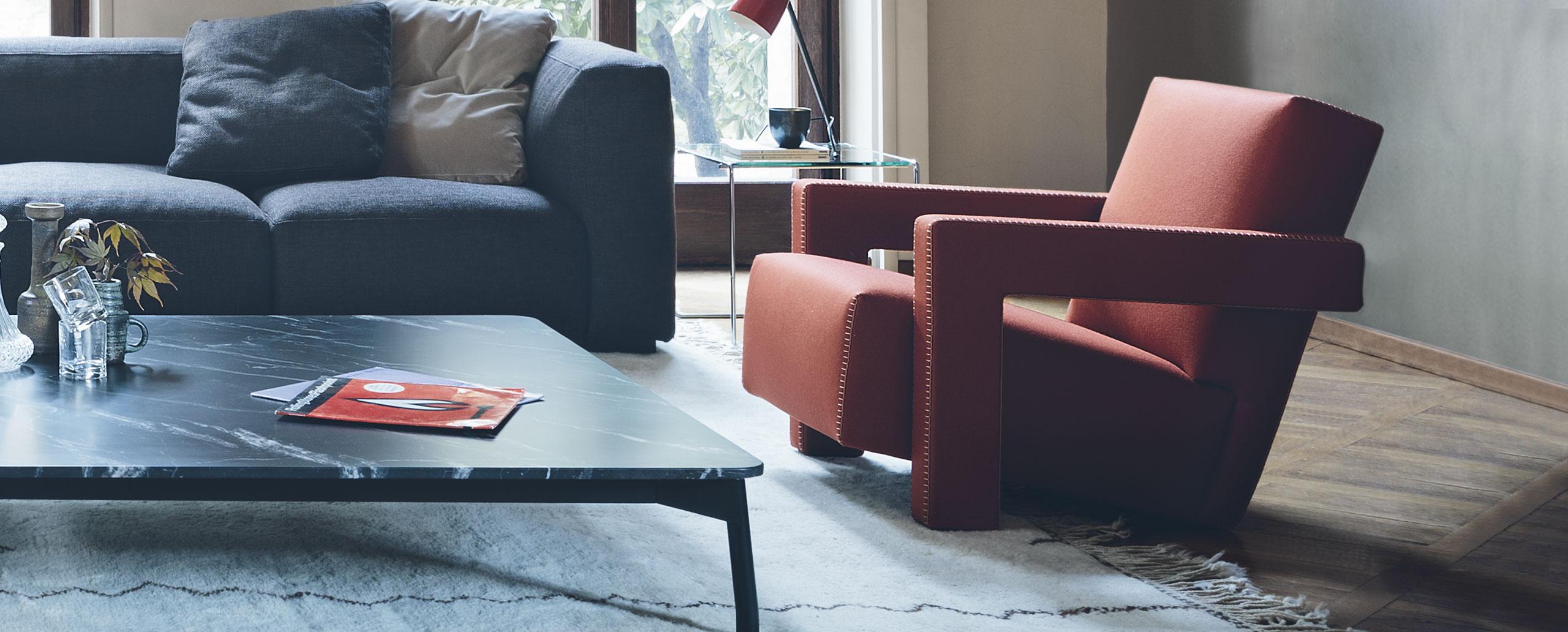 Gerrit Thomas Rietveld Utrech Armchair by Cassina In New Condition In Barcelona, Barcelona