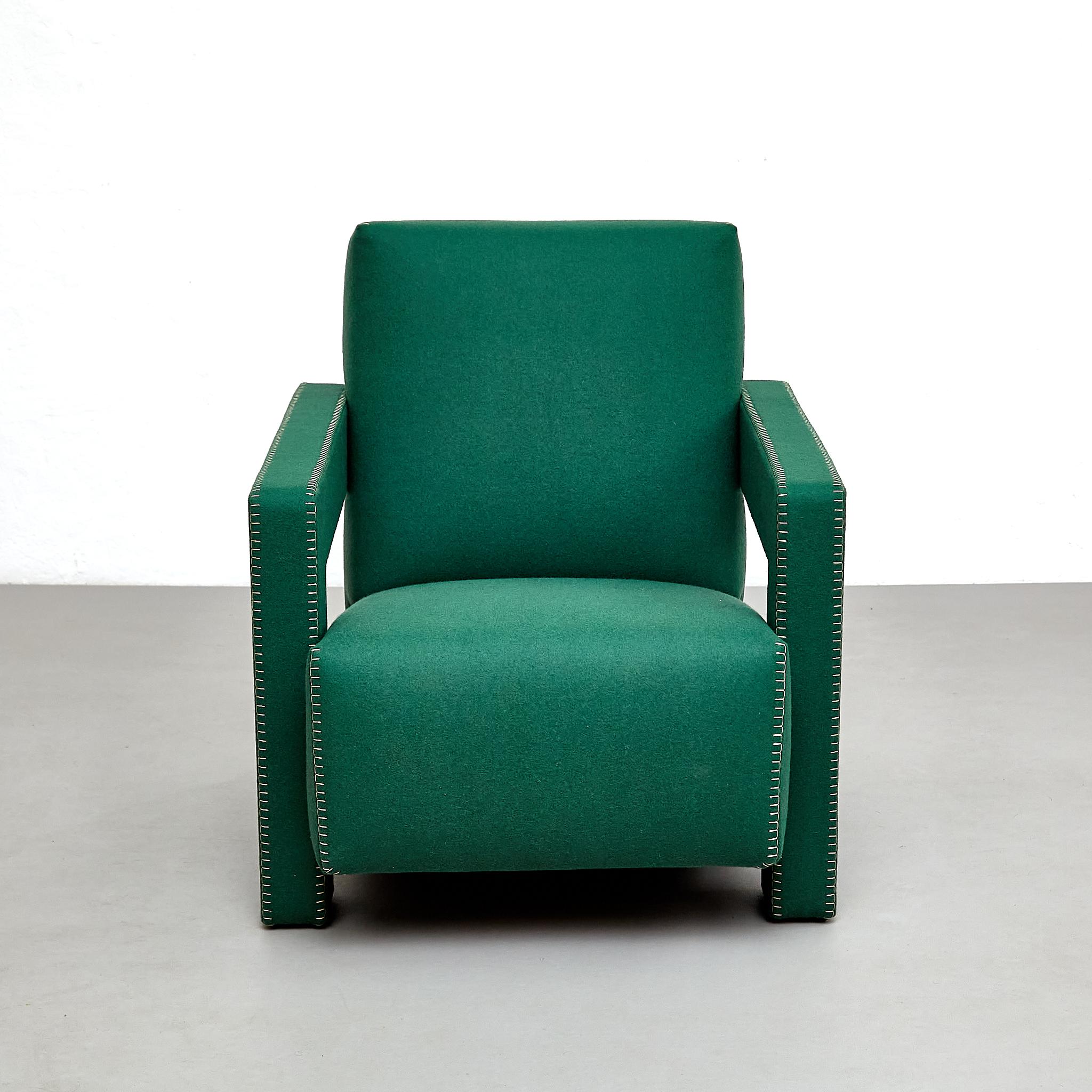Gerrit Thomas Rietveld Utrech Armchair by Cassina For Sale 2