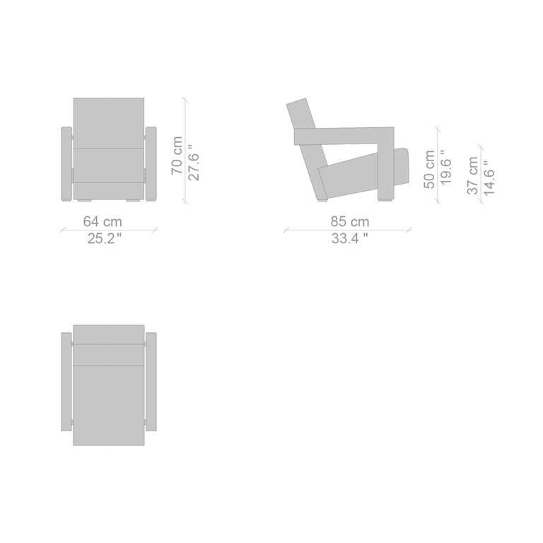 Gerrit Thomas Rietveld Utrech Pro Armchair by Cassina  1