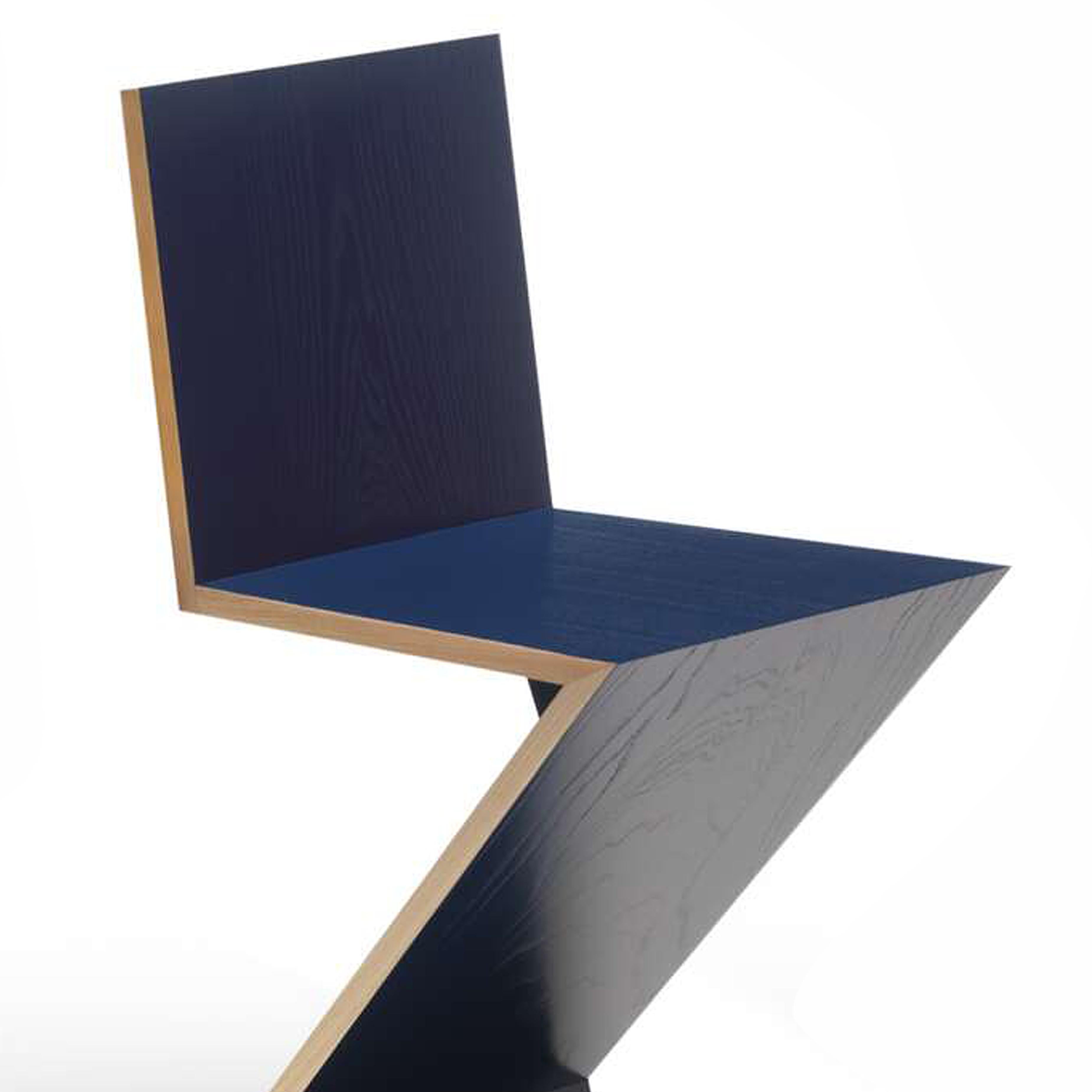 Chair designed by Gerrit Thomas Rietveld in 1934. Relaunched in 1973/ 2011.
Manufactured by Cassina in Italy.

Designed by Gerrit Rietveld, this chair provided an early example of a cantilevered seat, and is composed of four wood boards
