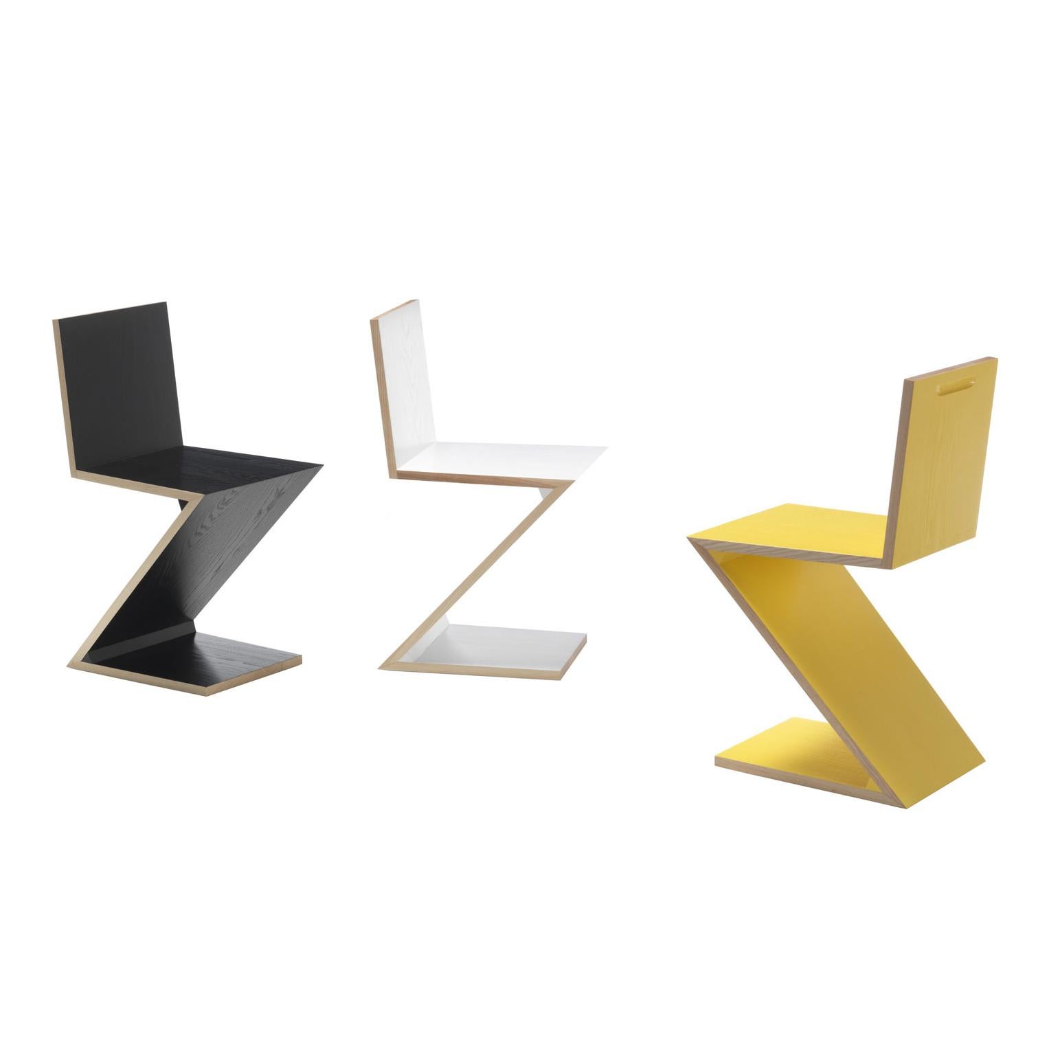 Gerrit Thomas Rietveld: Zig-Zack-Stuhl von Cassina (Moderne der Mitte des Jahrhunderts) im Angebot