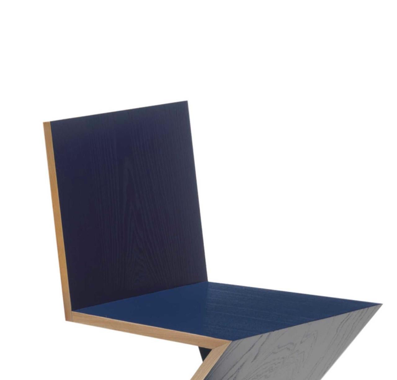 Mid-Century moderno Gerrit Thomas Rietveld  Sedia Zig Zag per Cassina in vendita