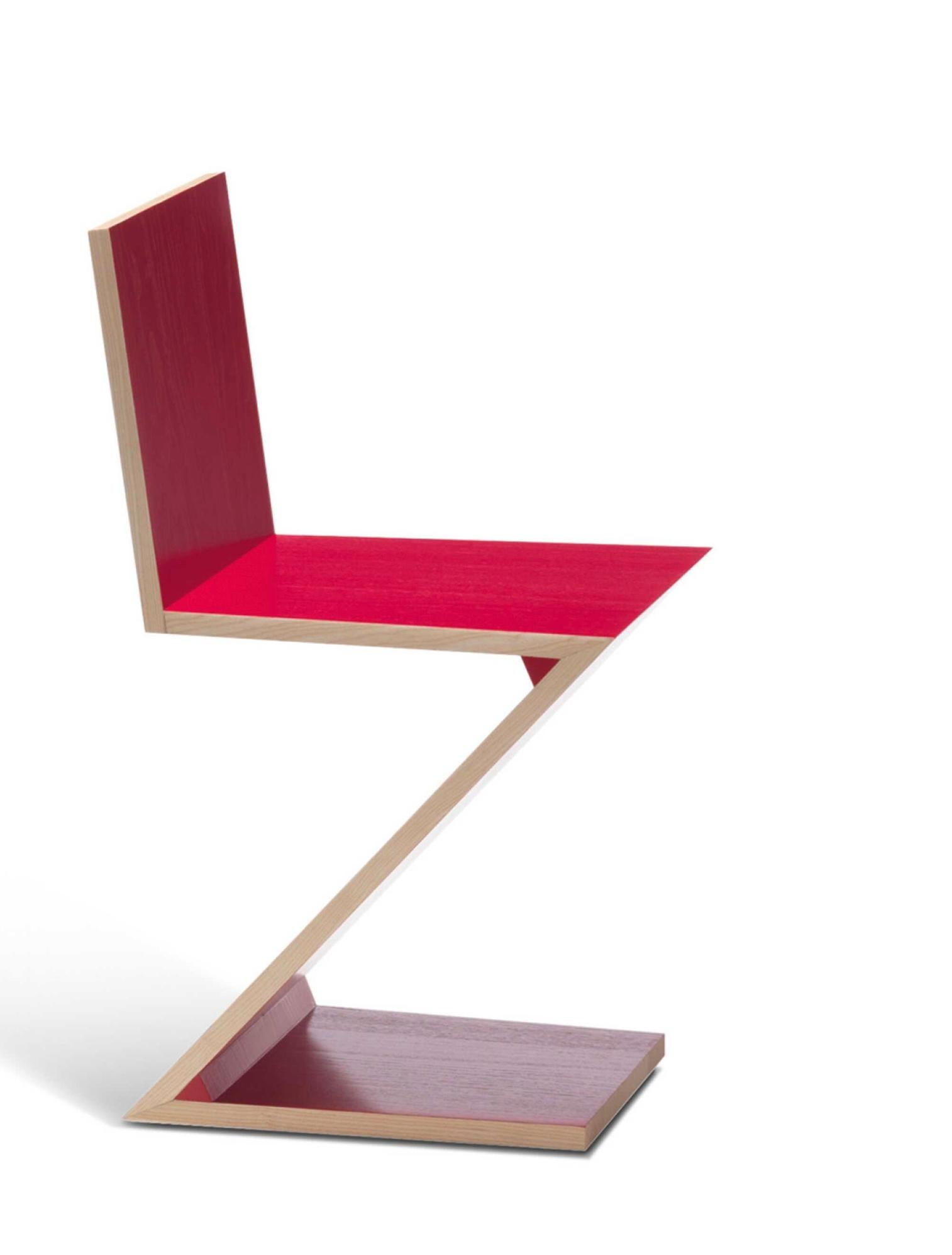 Italiano Gerrit Thomas Rietveld  Sedia Zig Zag per Cassina in vendita