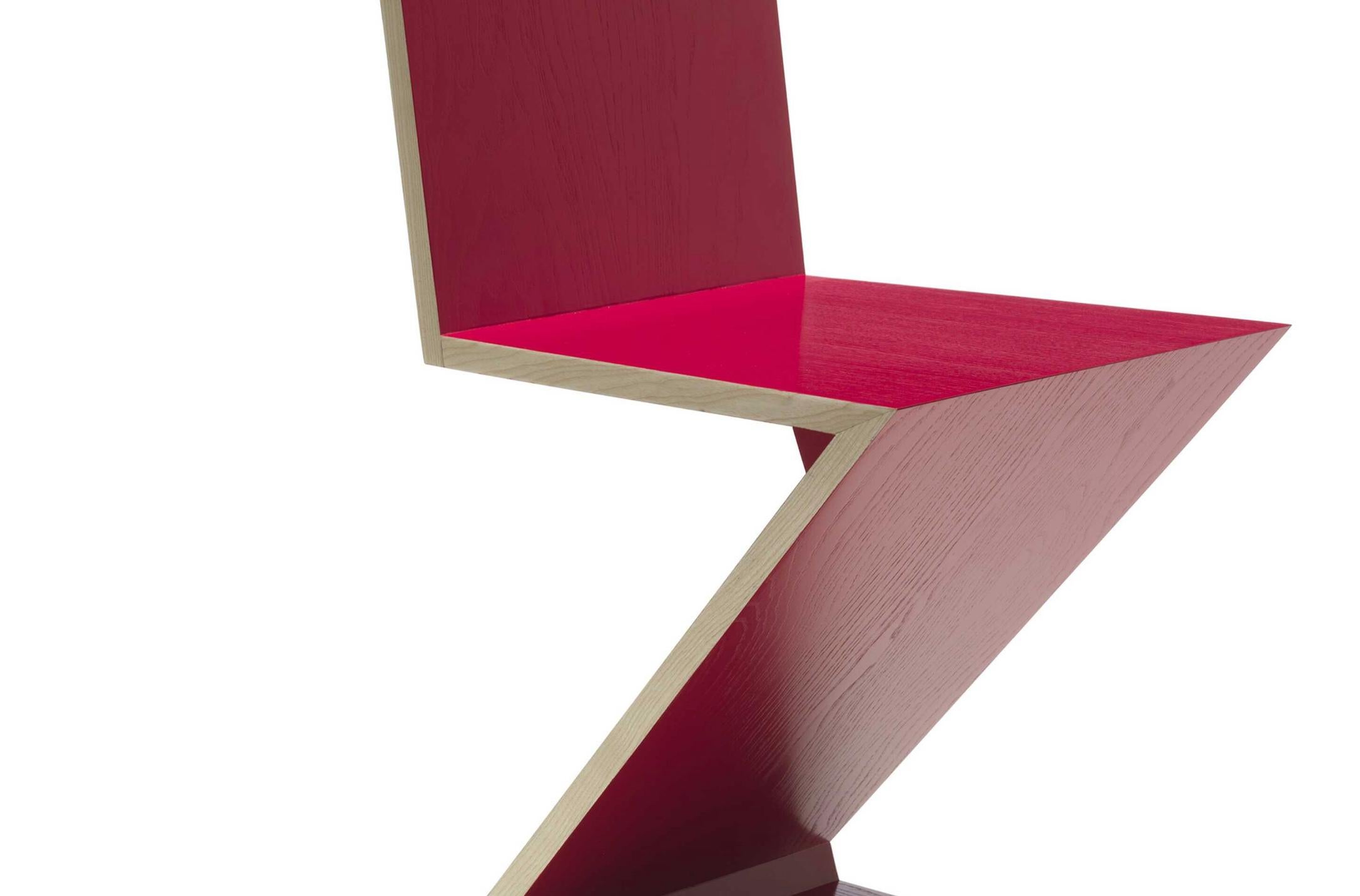 Legno Gerrit Thomas Rietveld  Sedia Zig Zag per Cassina in vendita